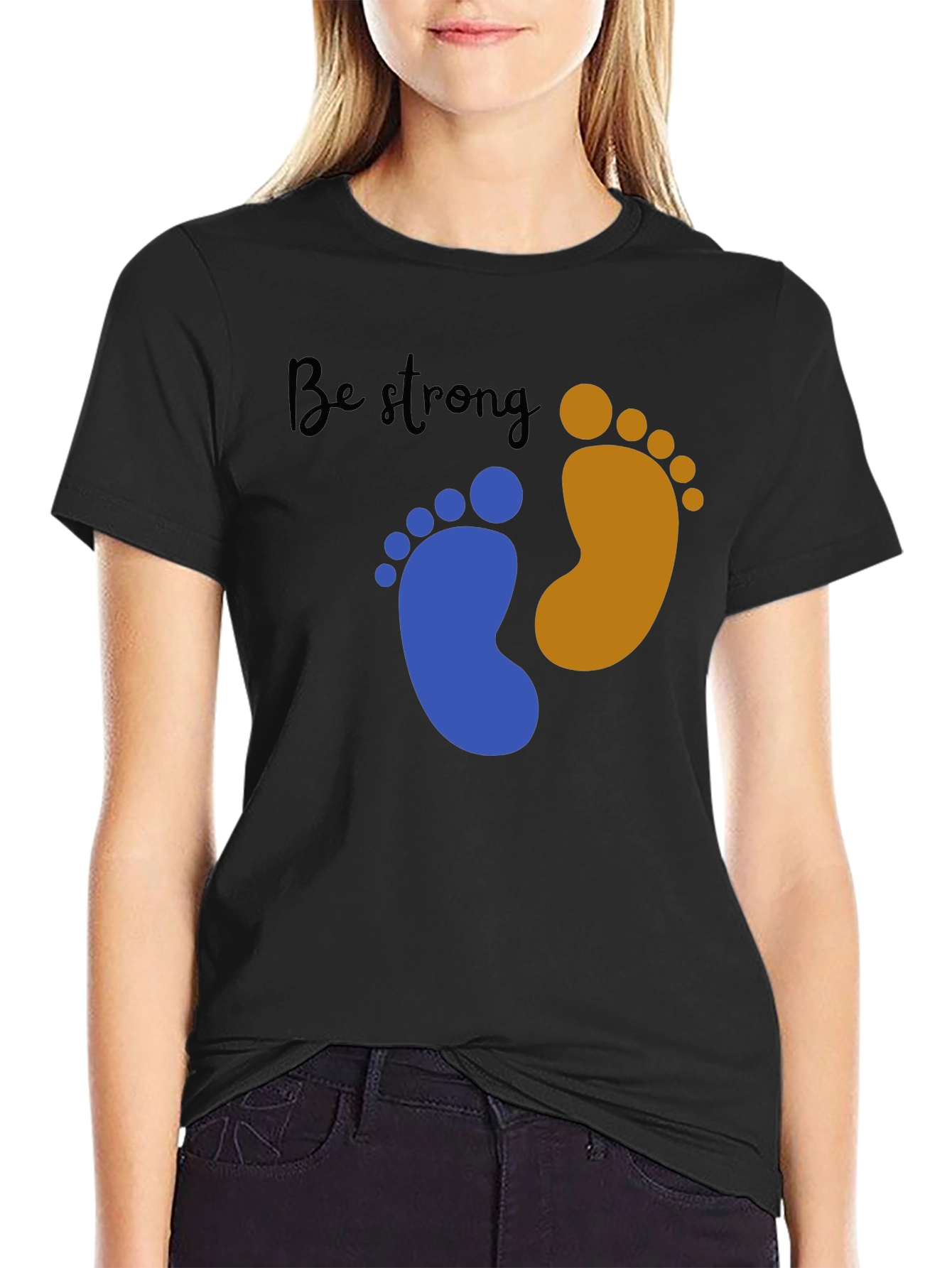 Be Strong Footprints Graphic Tee
