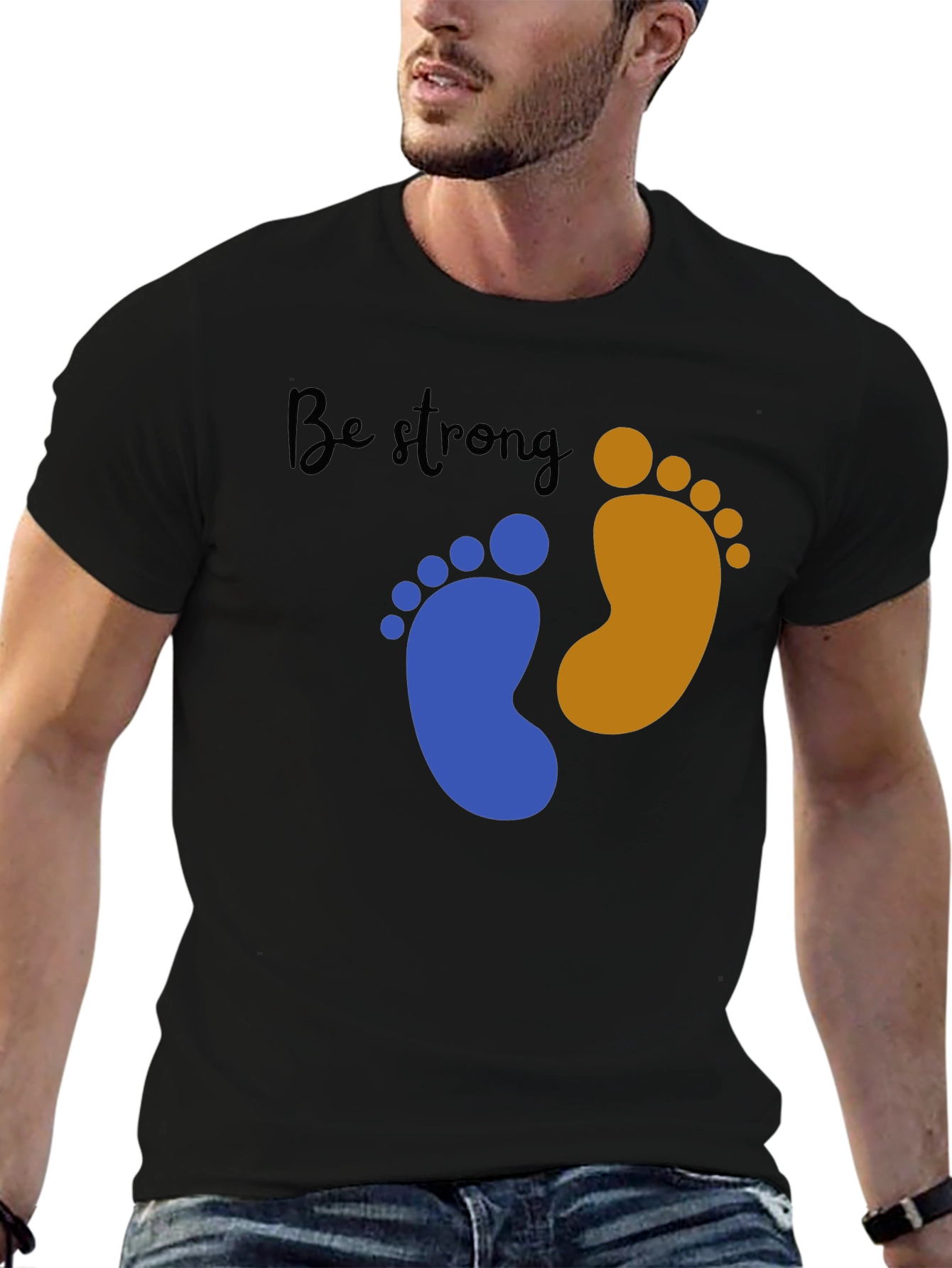 Be Strong Footprints Graphic Tee