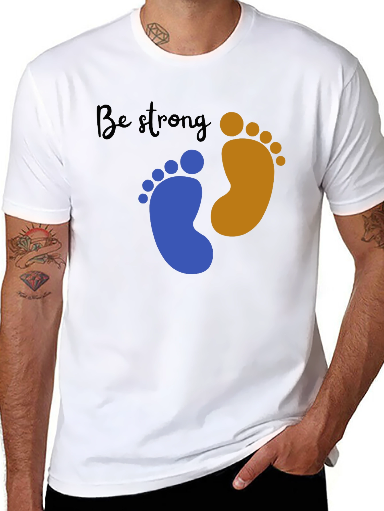 Be Strong Footprints Graphic Tee