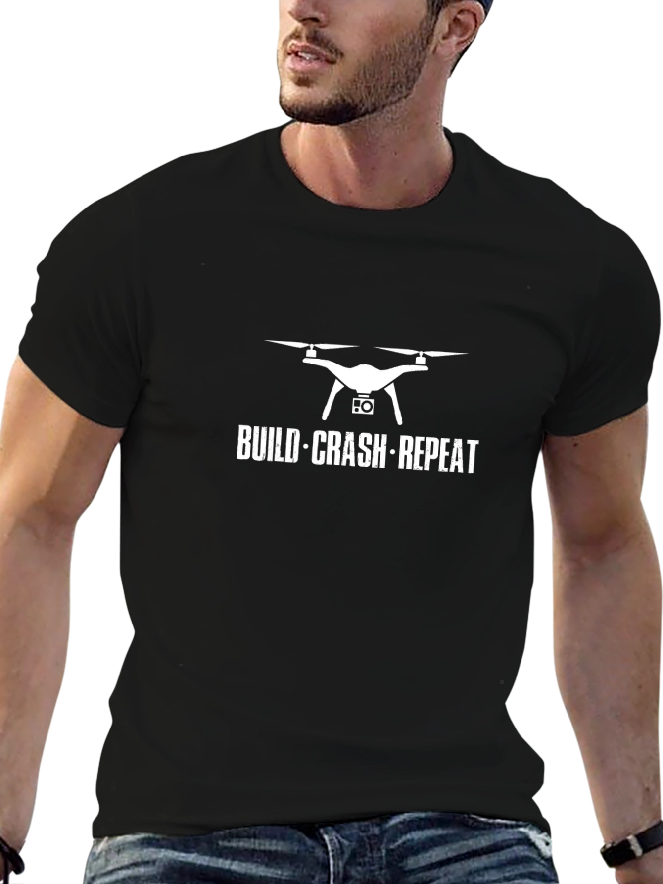 Build Crash Repeat Drone T-Shirt