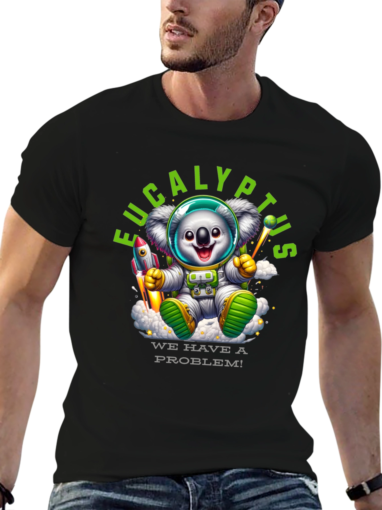 Eucalyptus Space Koala T-Shirt