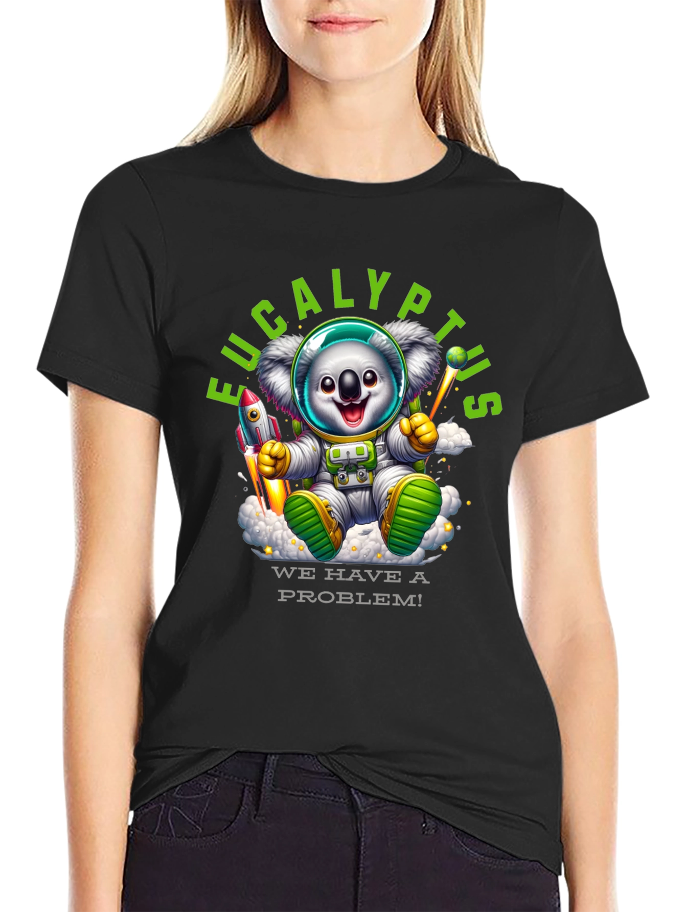 Eucalyptus Space Koala T-Shirt