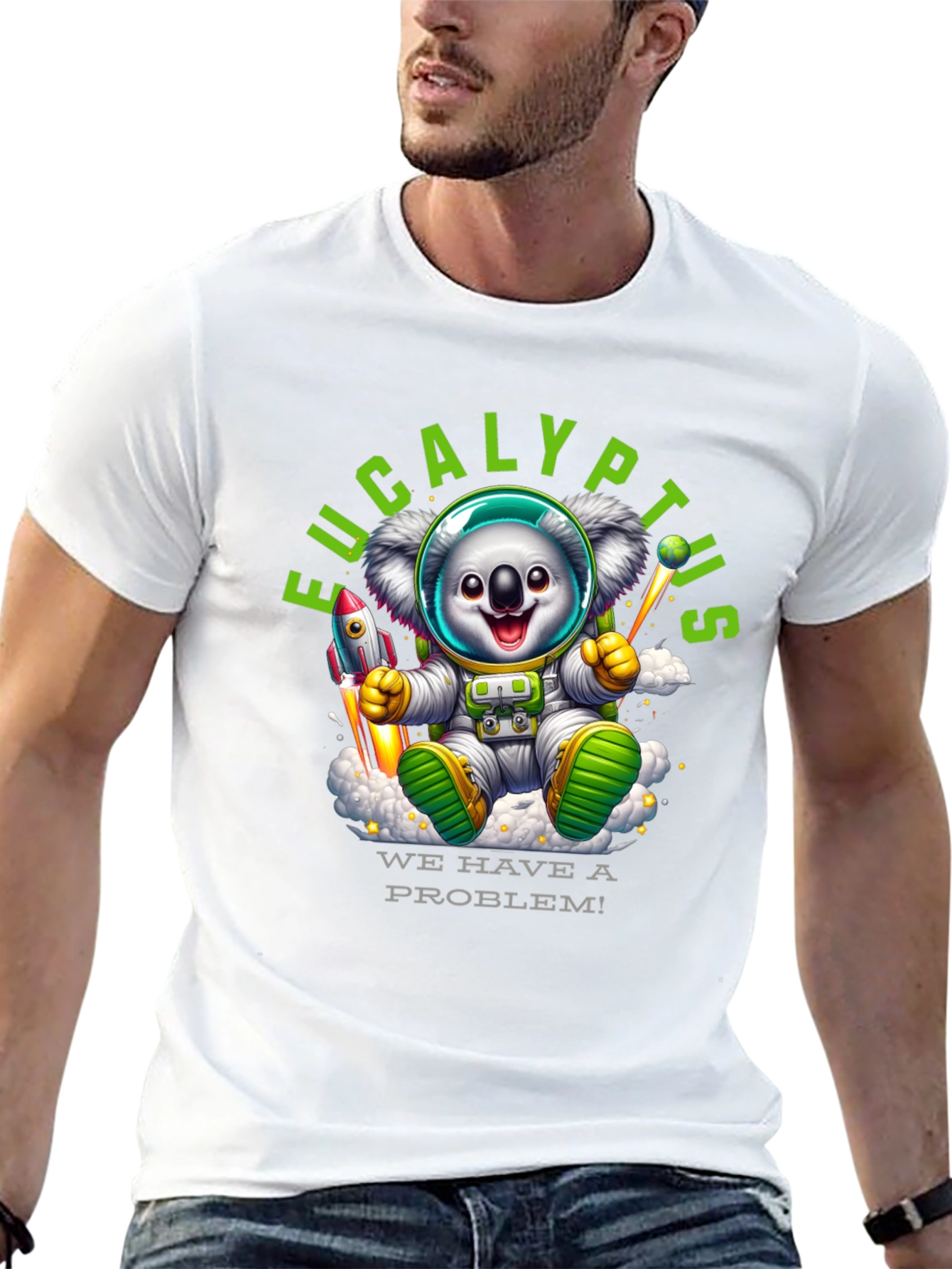 Eucalyptus Space Koala T-Shirt