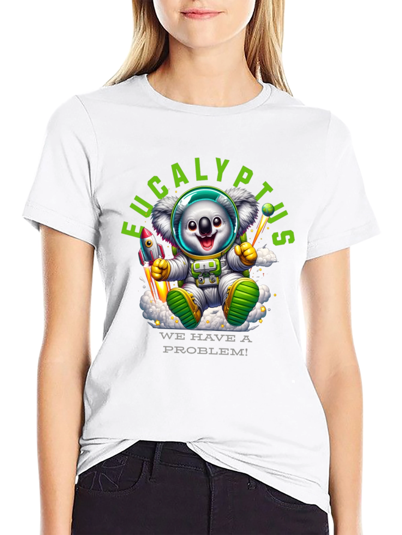 Eucalyptus Space Koala T-Shirt