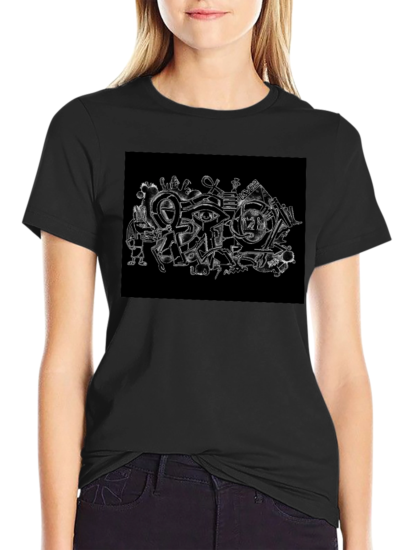Egyptian Ankh Graphic Black T-Shirt