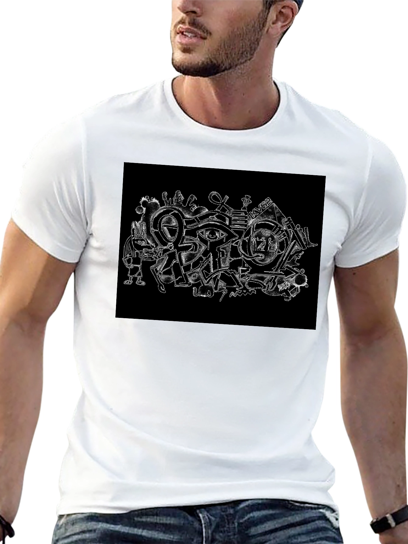 Egyptian Ankh Graphic Black T-Shirt