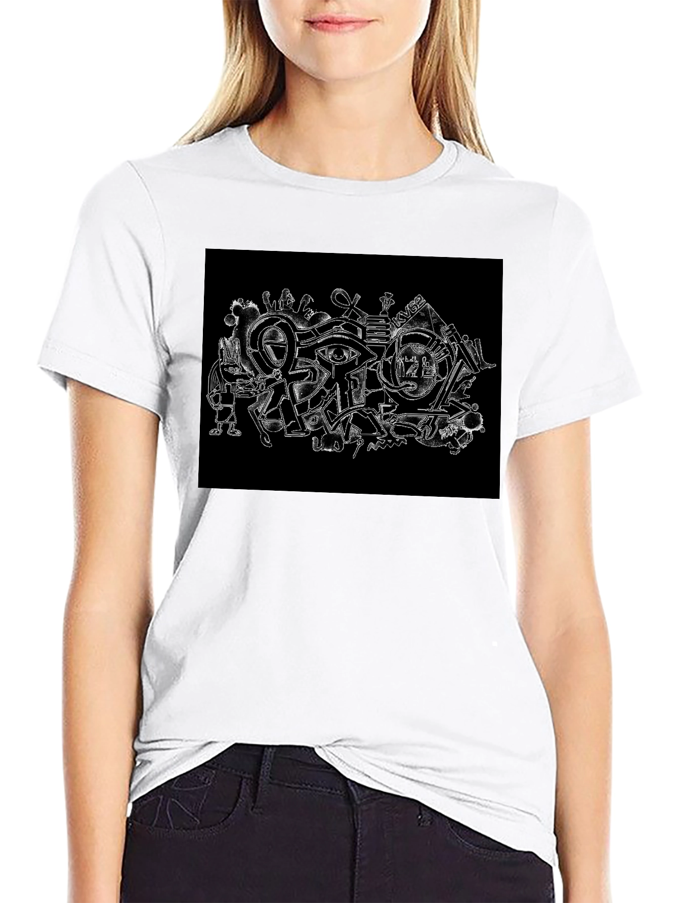 Egyptian Ankh Graphic Black T-Shirt