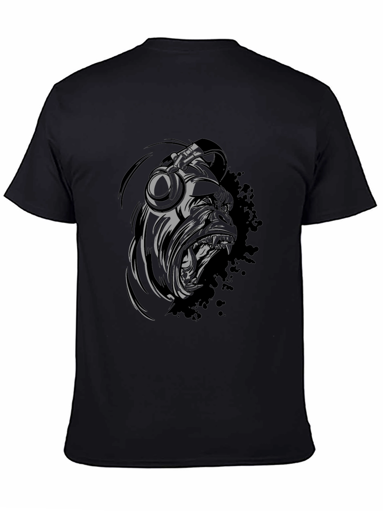 DJ Gorilla Graphic T-Shirt - Black
