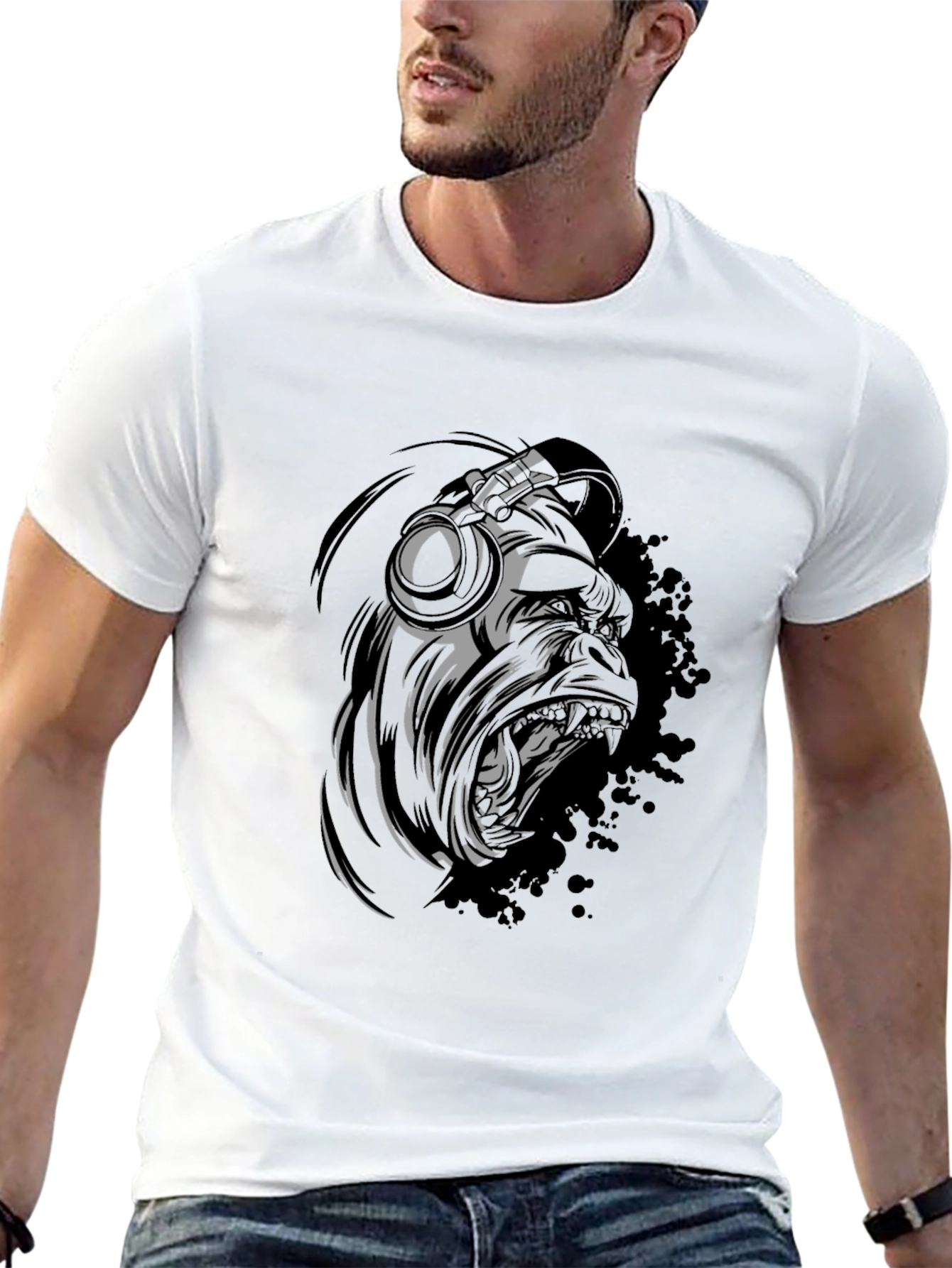 DJ Gorilla Graphic T-Shirt - Black