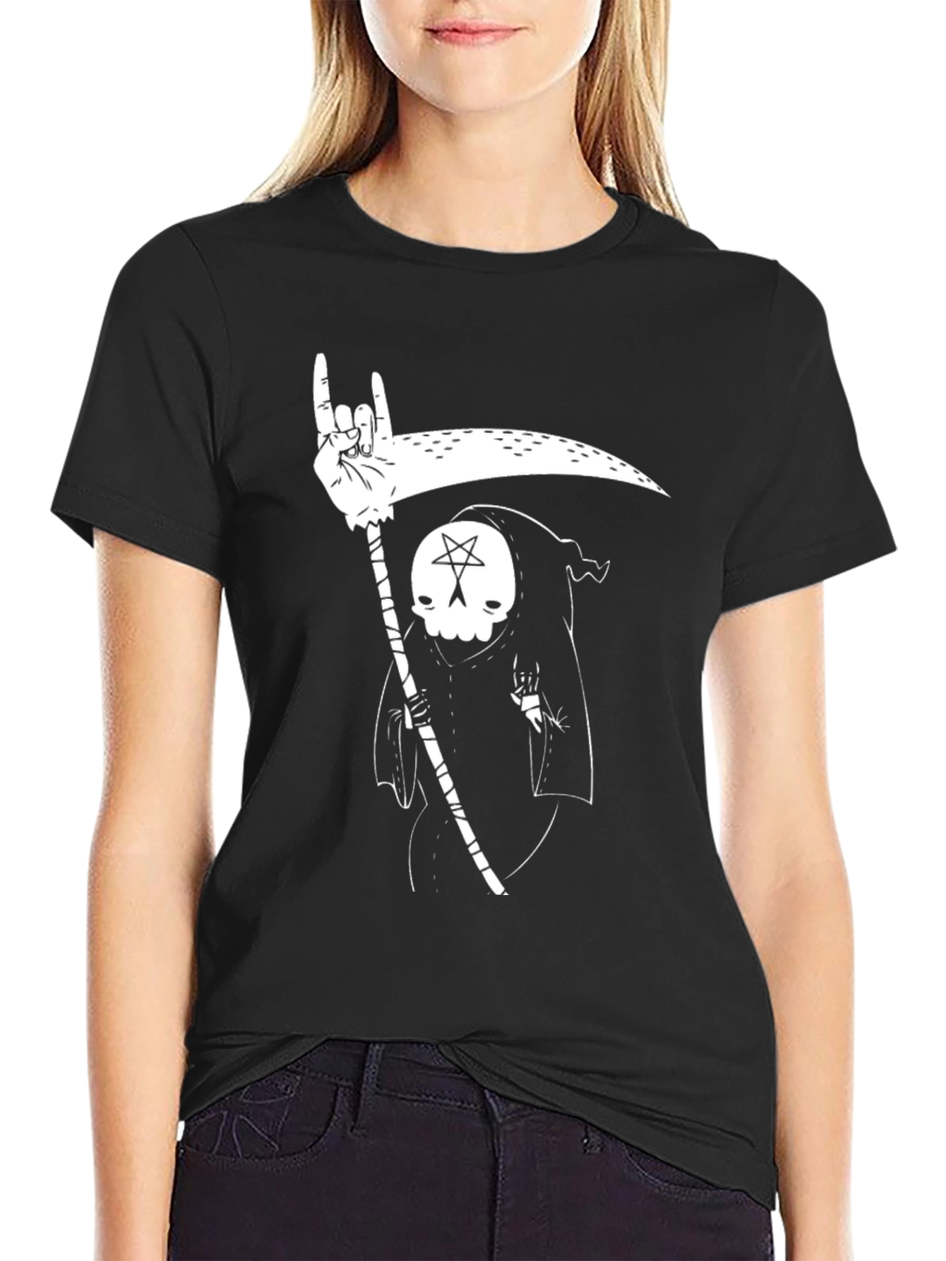 Grim Reaper Rock On T-Shirt
