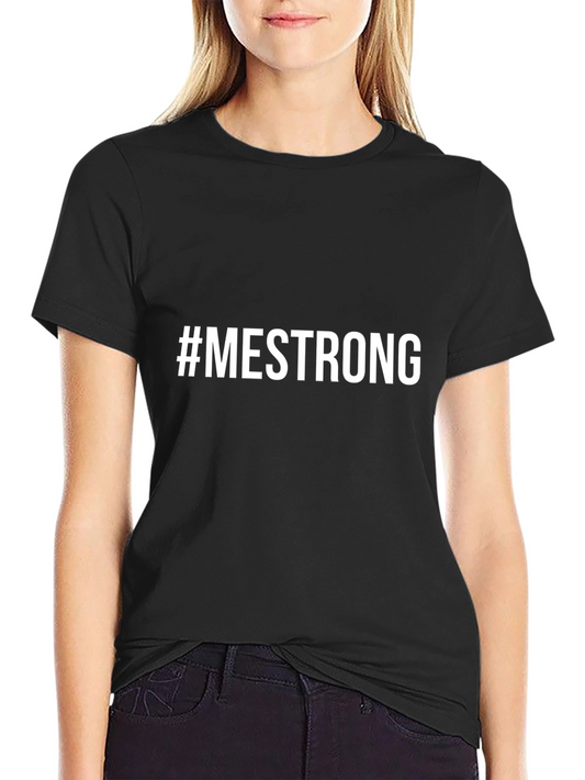 #MESTRONG Black Graphic Tee - Empowering Message T-Shirt