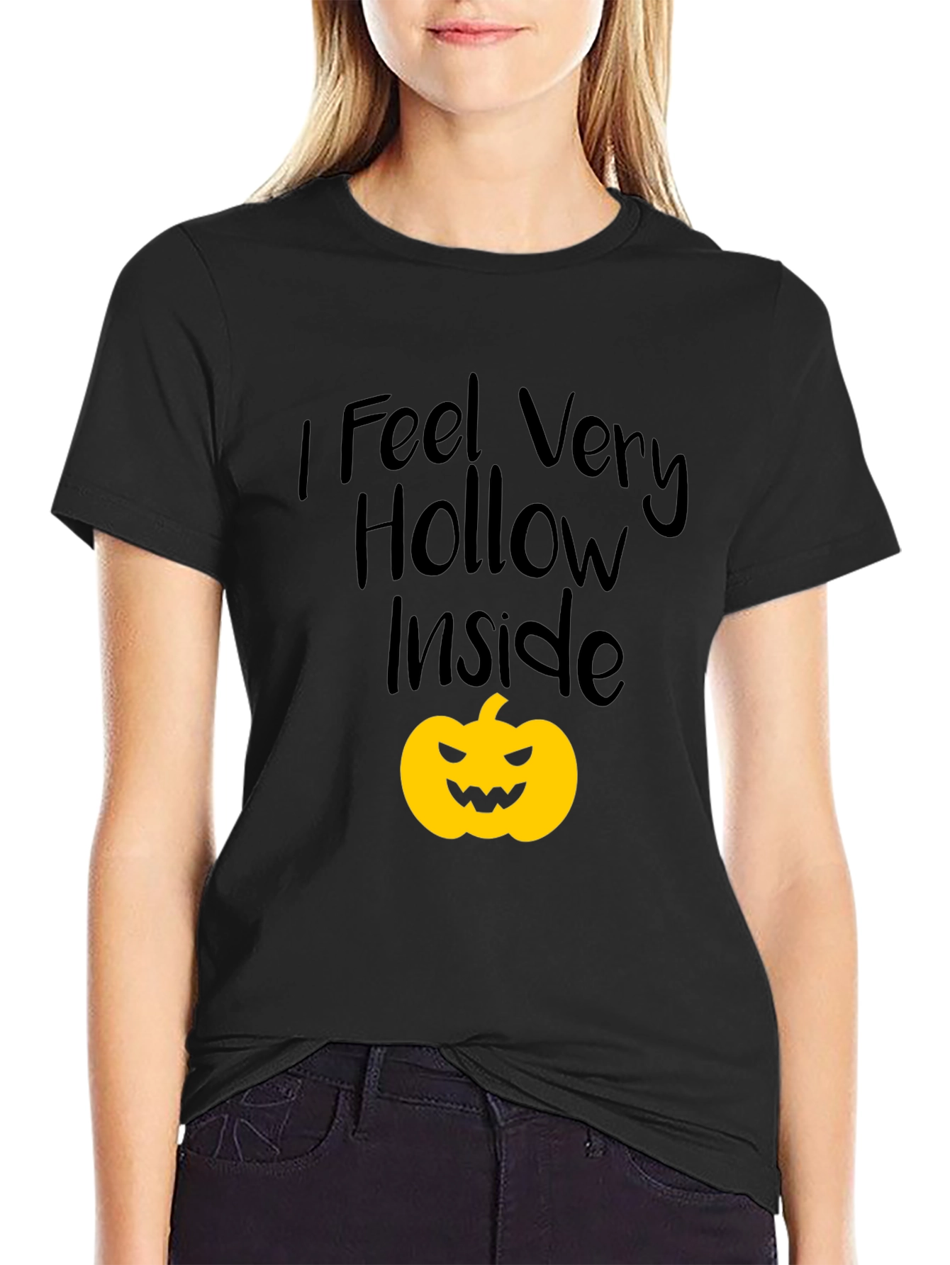 Hollow Inside Graphic Tee - Spooky Season Shirt