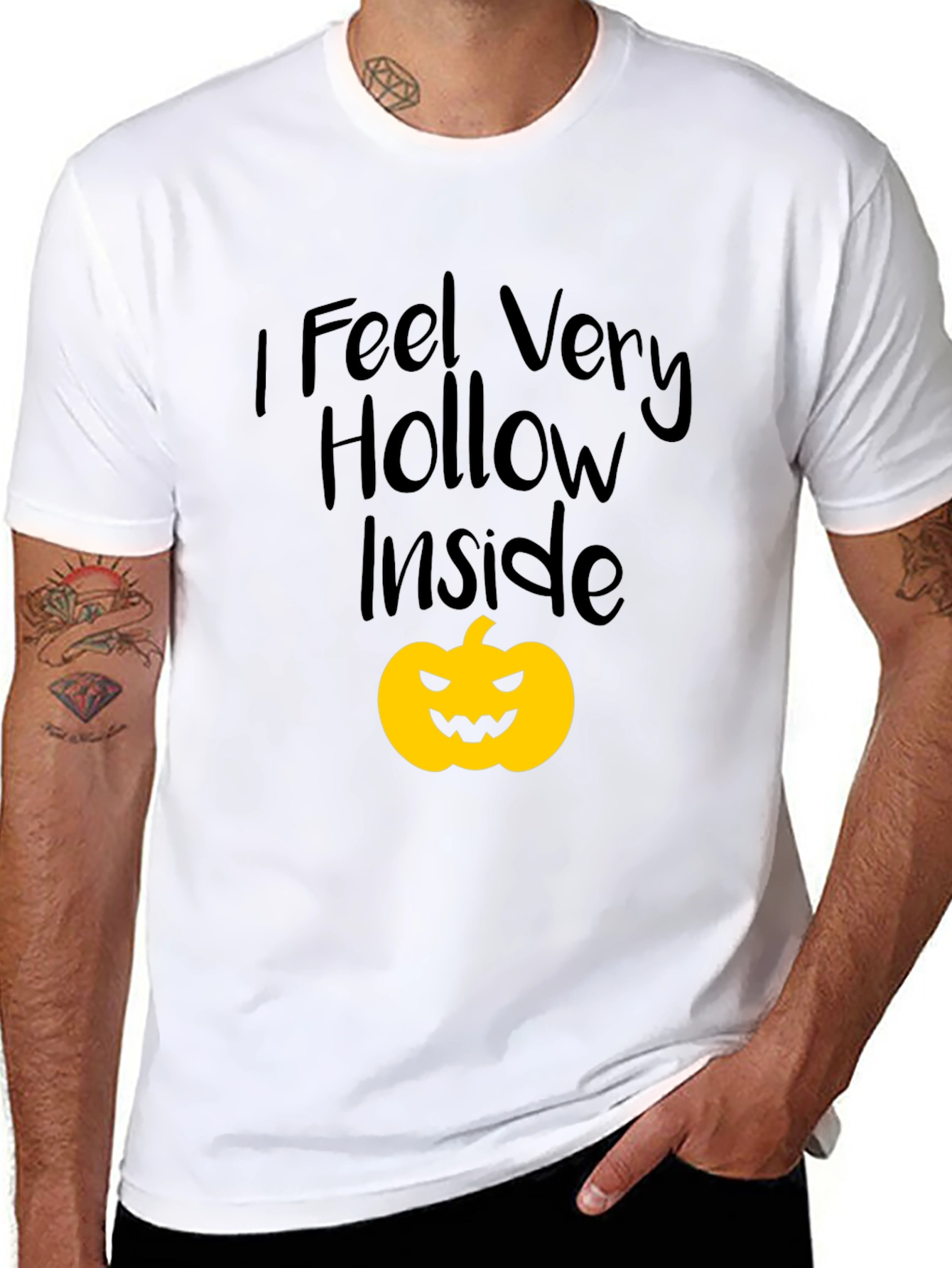 Hollow Inside Graphic Tee - Spooky Season Shirt