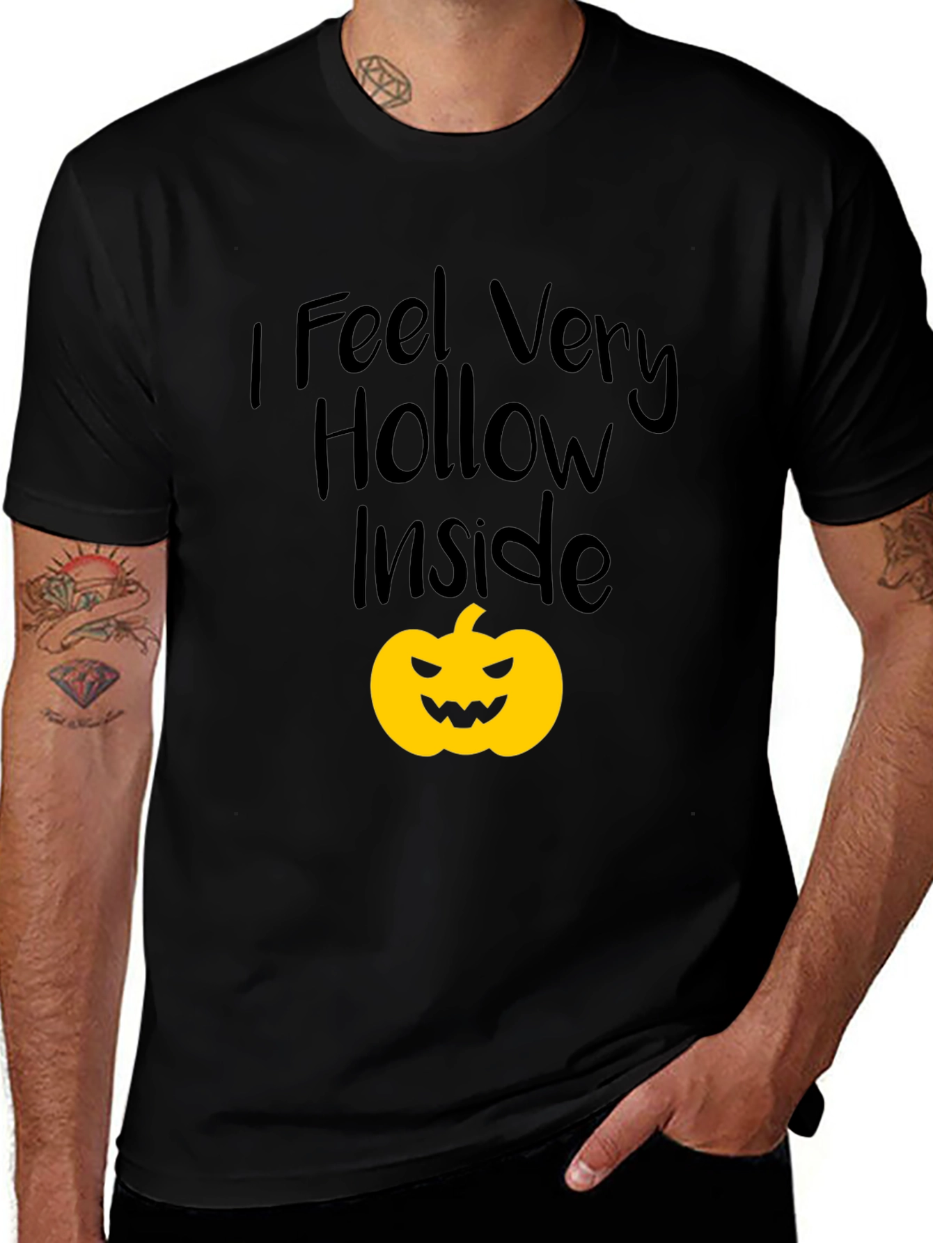 Hollow Inside Graphic Tee - Spooky Season Shirt