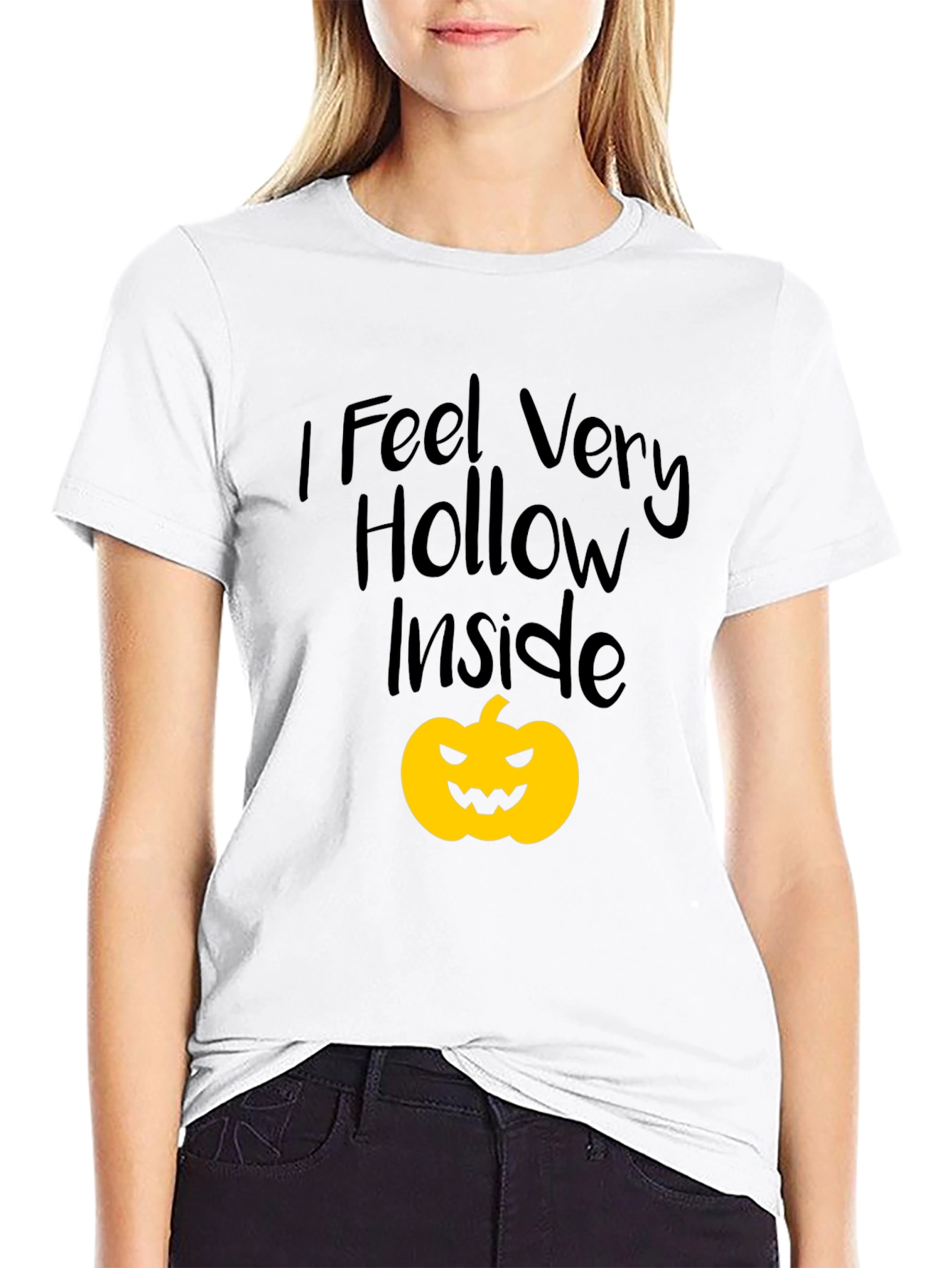 Hollow Inside Graphic Tee - Spooky Season Shirt
