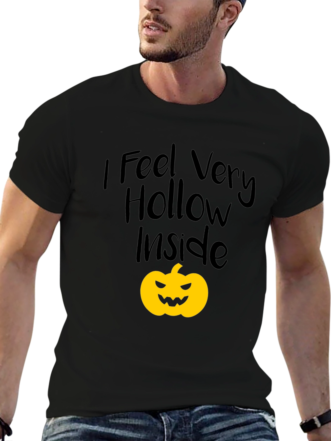 Hollow Inside Graphic Tee - Spooky Season Shirt