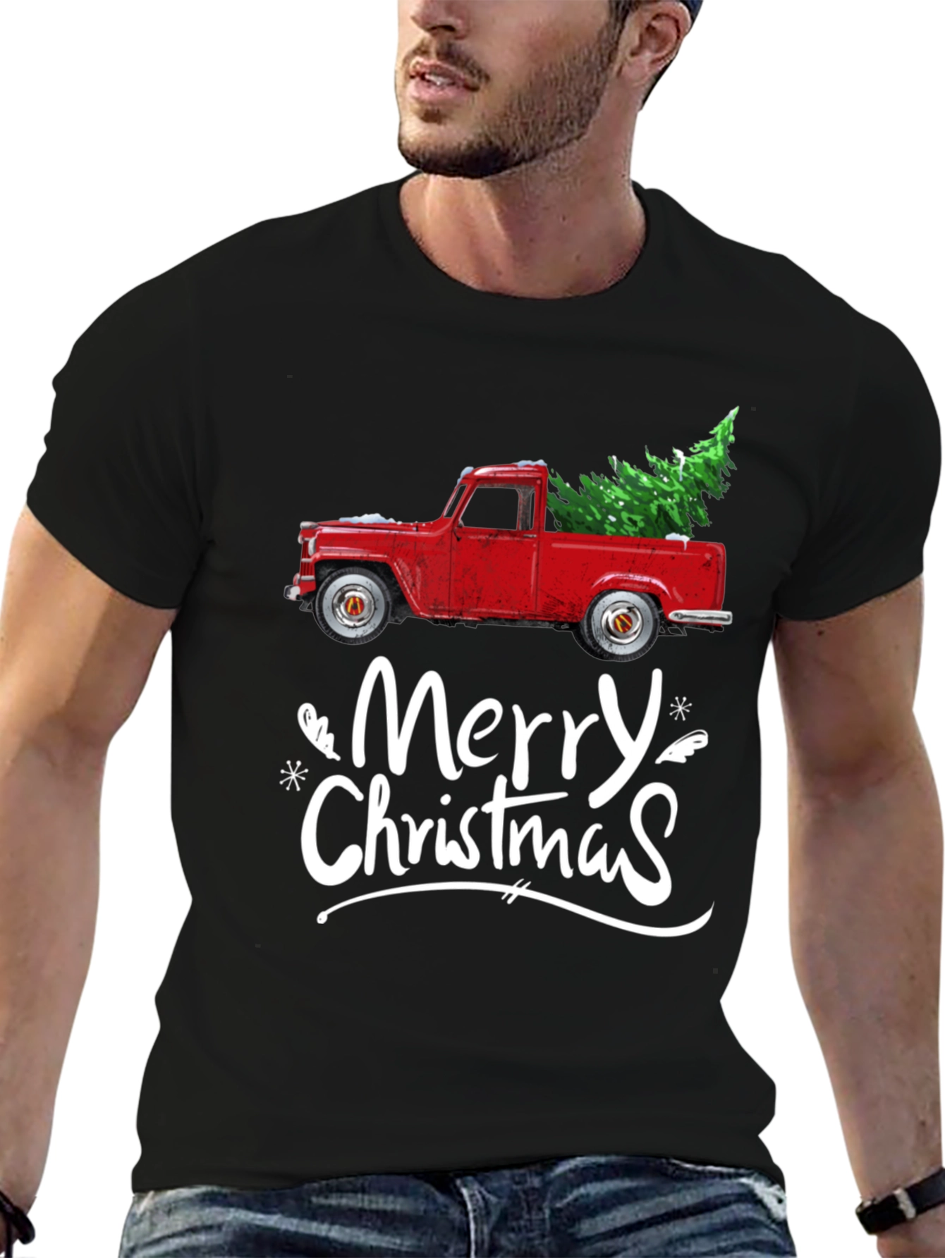 Merry Christmas Red Truck T-Shirt