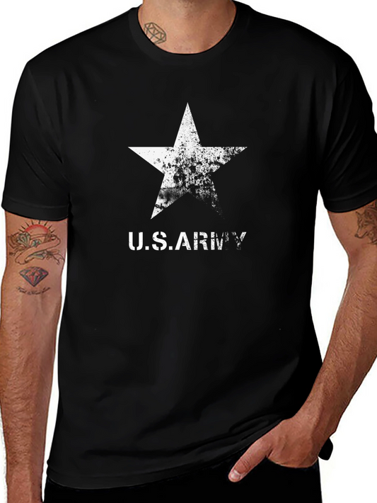 US Army Star Graphic Print T-Shirt