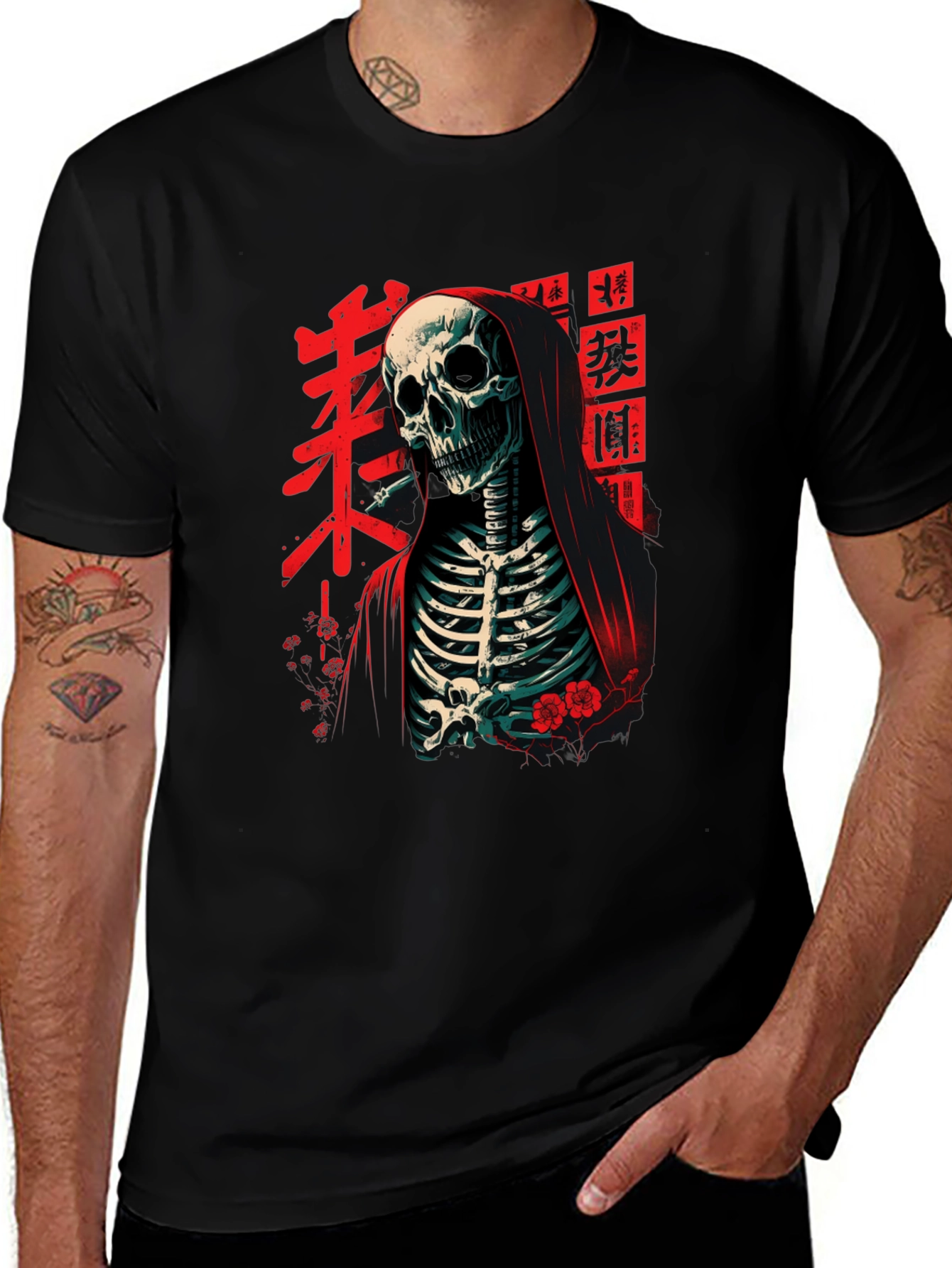 Grim Reaper Tee - Japanese Skeleton Graphic T-Shirt