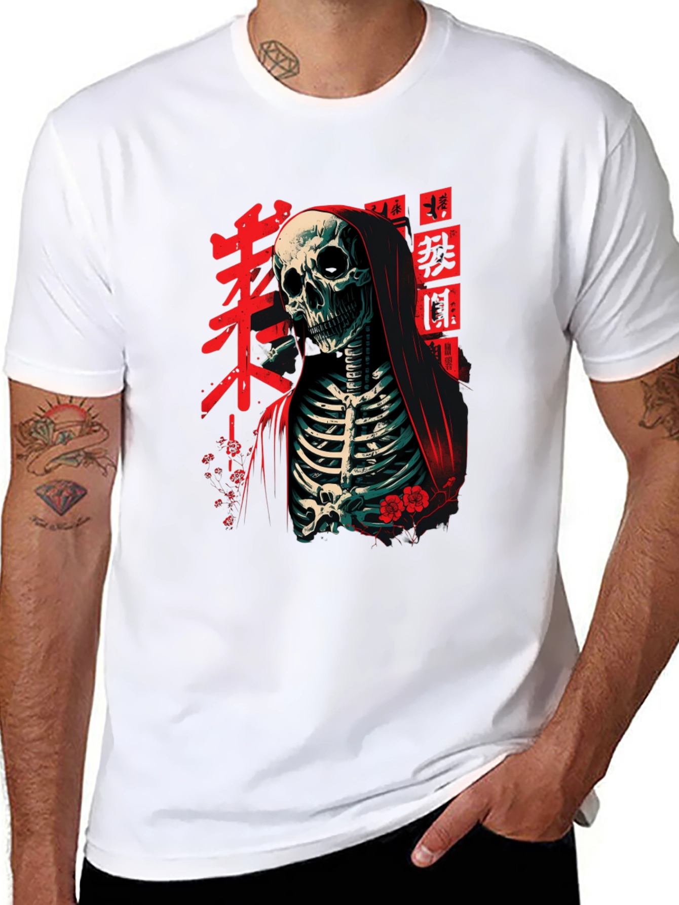 Grim Reaper Tee - Japanese Skeleton Graphic T-Shirt