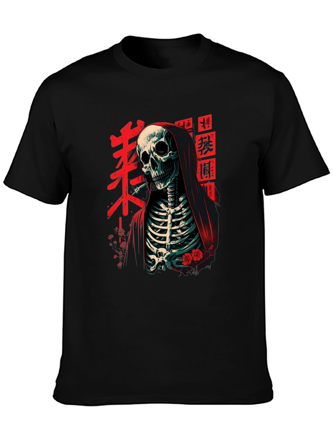 Grim Reaper Tee - Japanese Skeleton Graphic T-Shirt