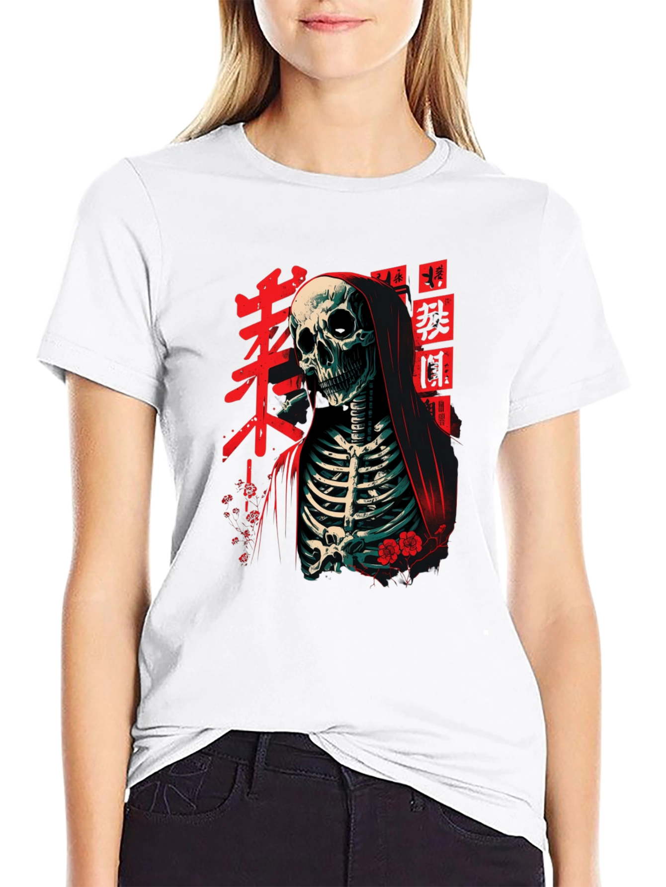Grim Reaper Tee - Japanese Skeleton Graphic T-Shirt