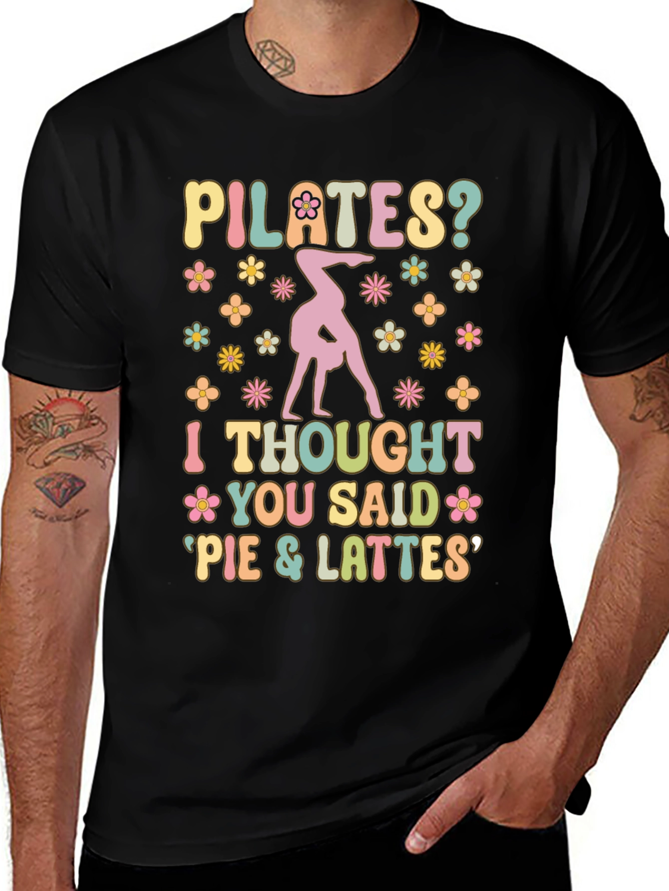 Pilates Pie and Lattes Graphic T-Shirt