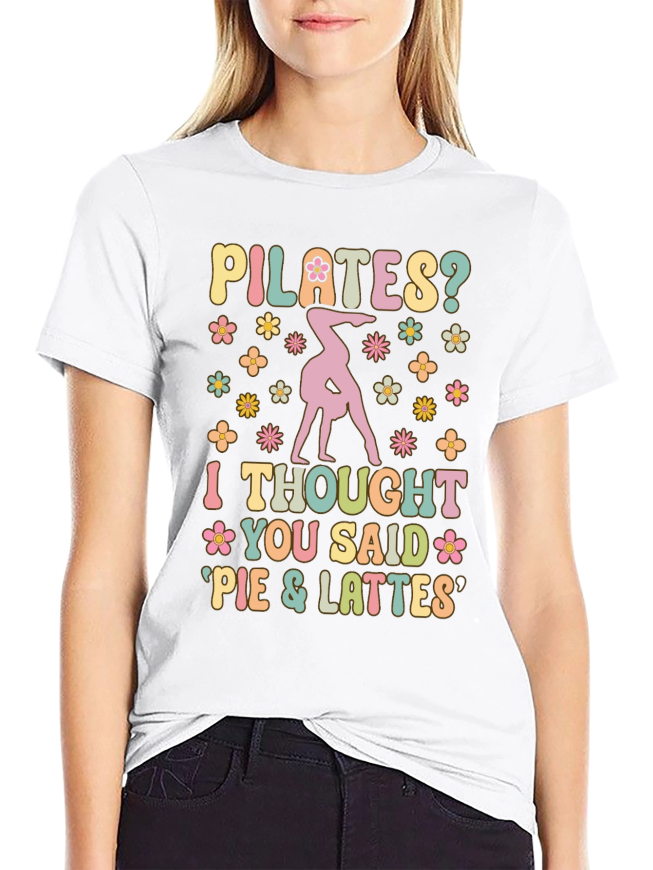 Pilates Pie and Lattes Graphic T-Shirt