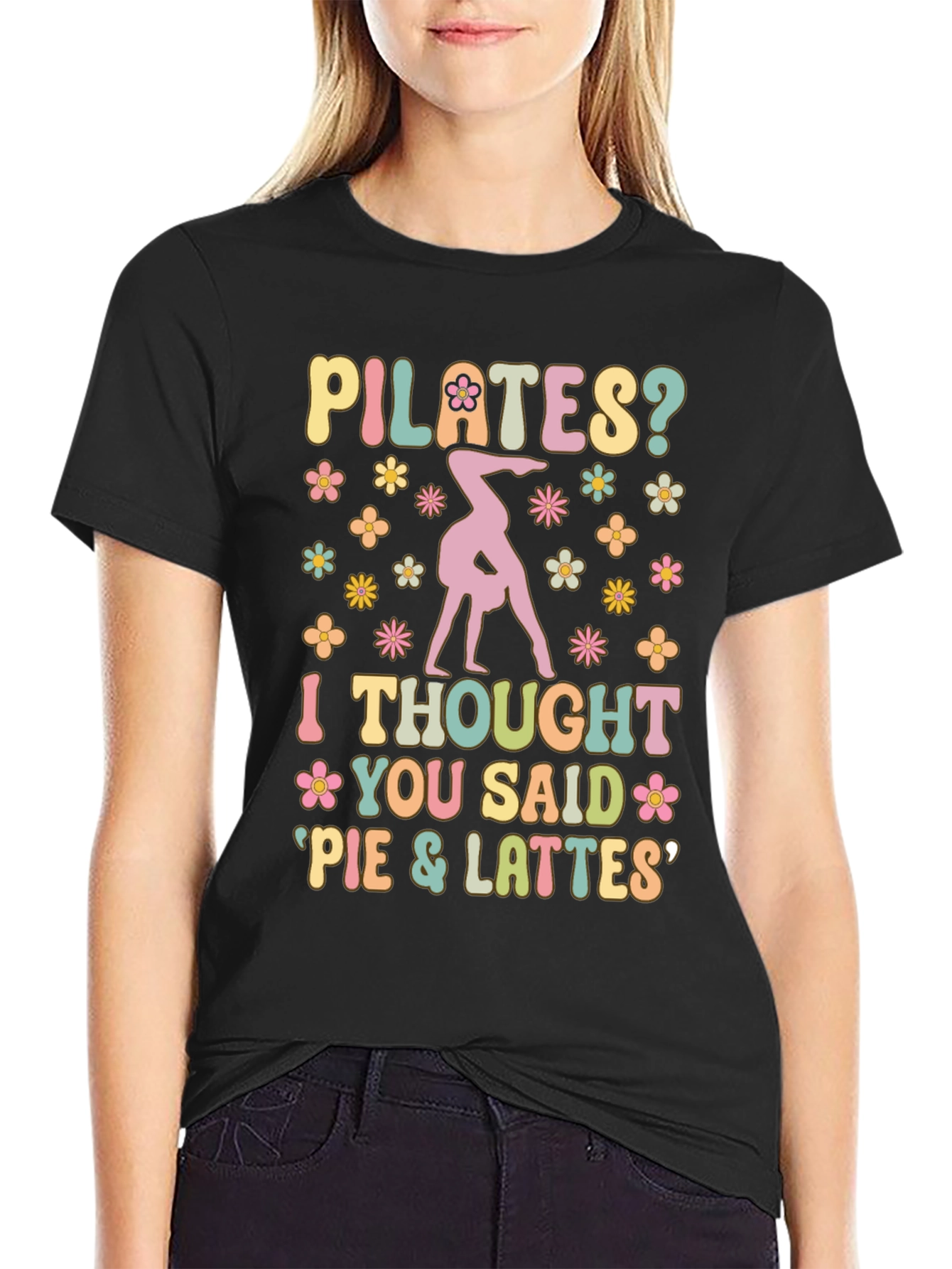 Pilates Pie and Lattes Graphic T-Shirt