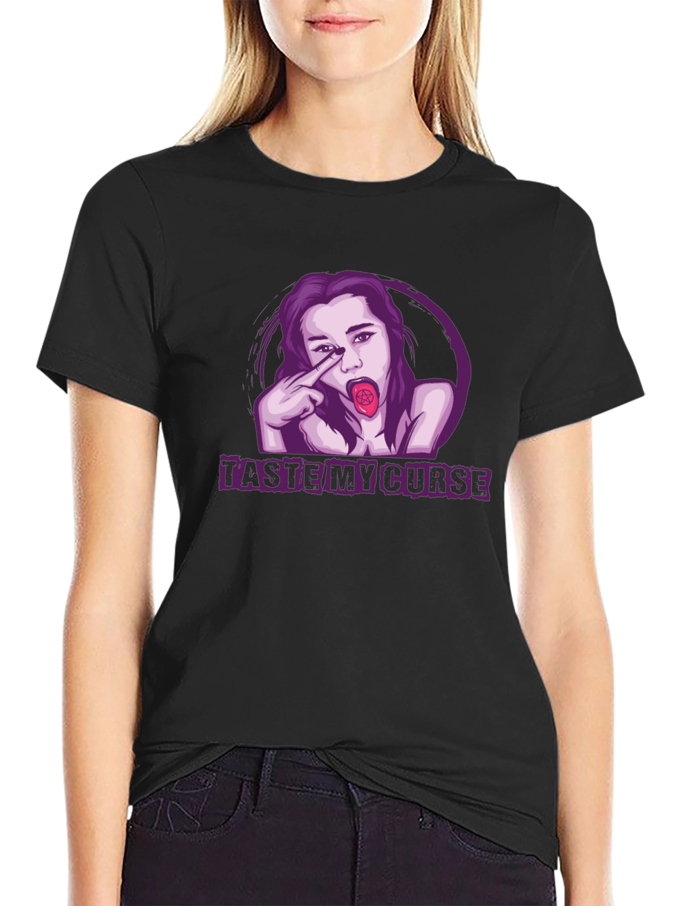 Taste My Curse Graphic T-Shirt - Black