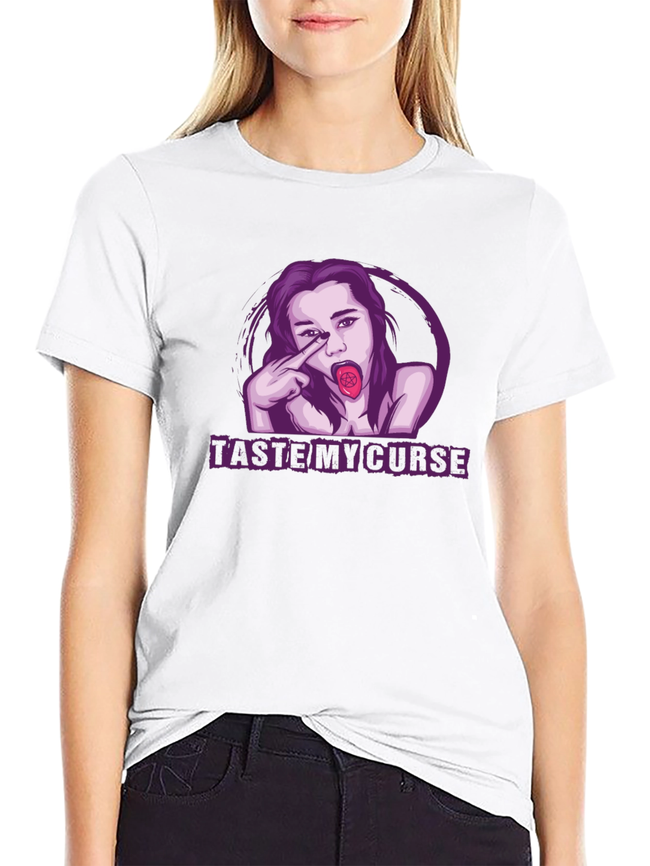 Taste My Curse Graphic T-Shirt - Black