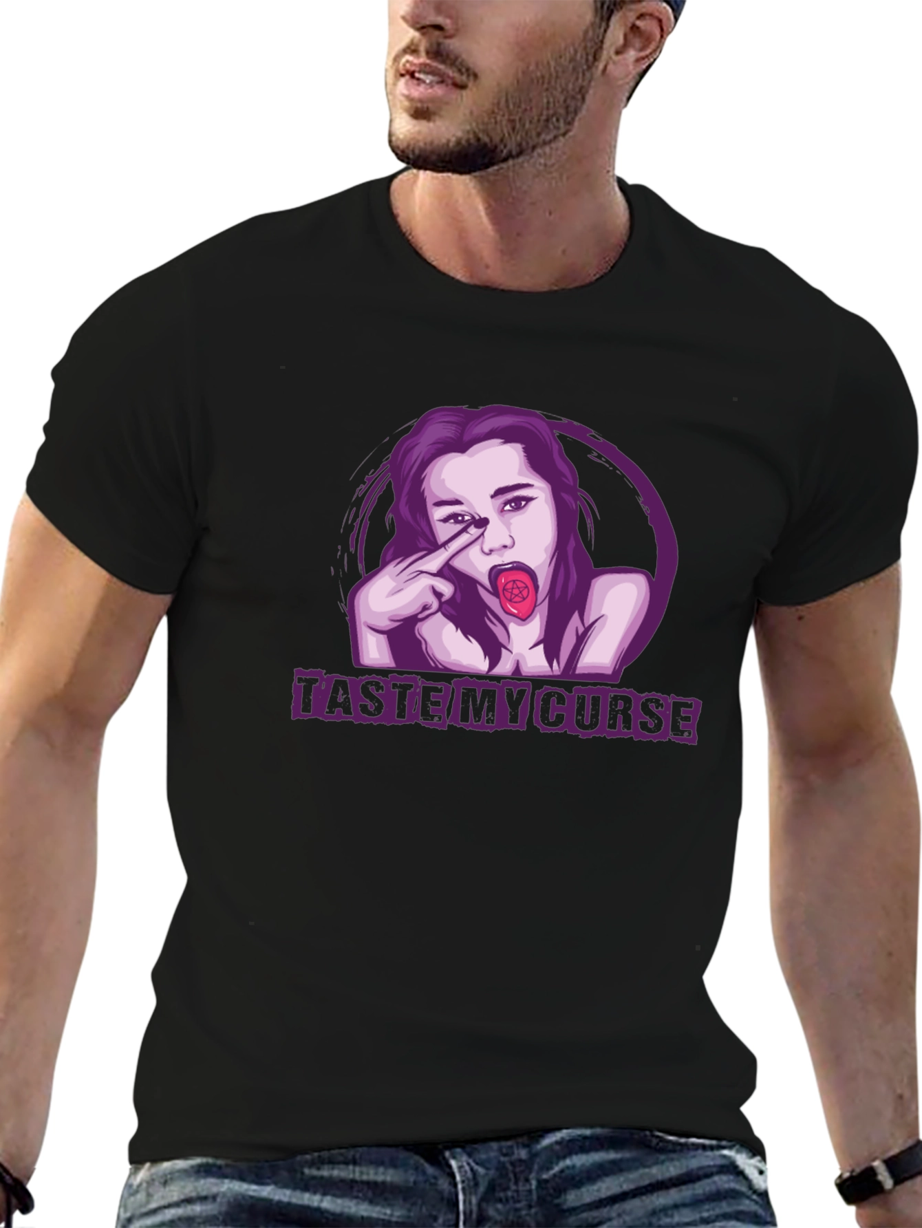Taste My Curse Graphic T-Shirt - Black
