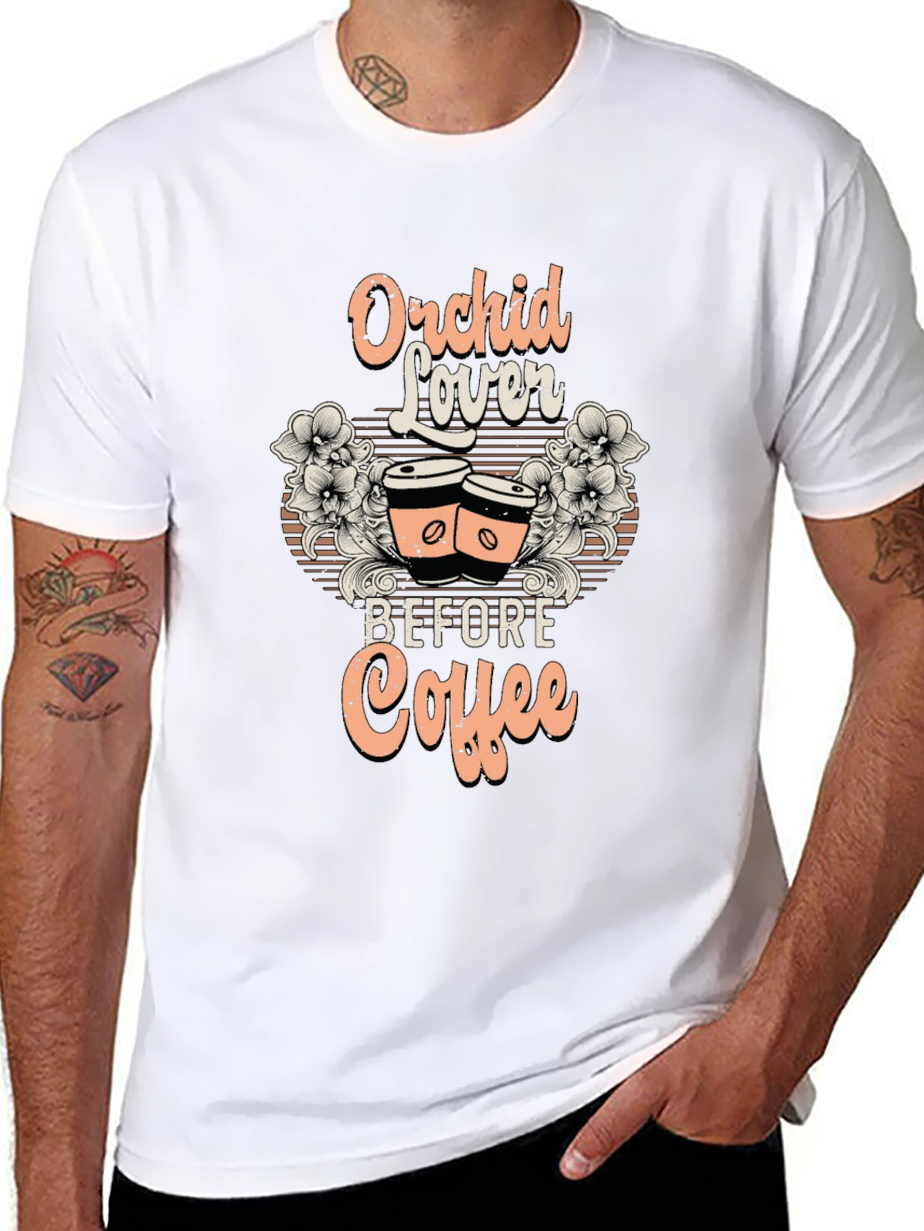 Orchid Lover Before Coffee T-Shirt