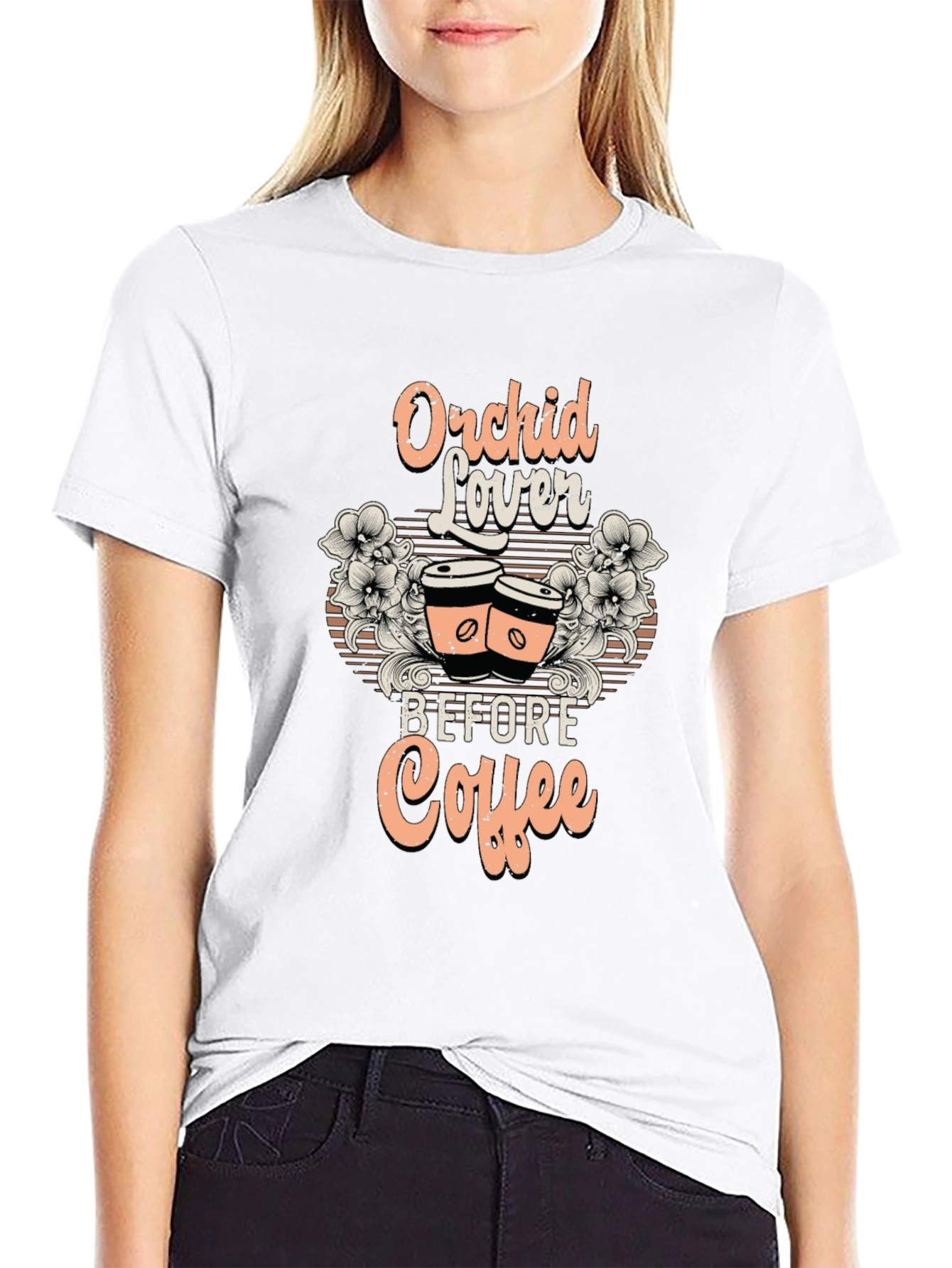 Orchid Lover Before Coffee T-Shirt