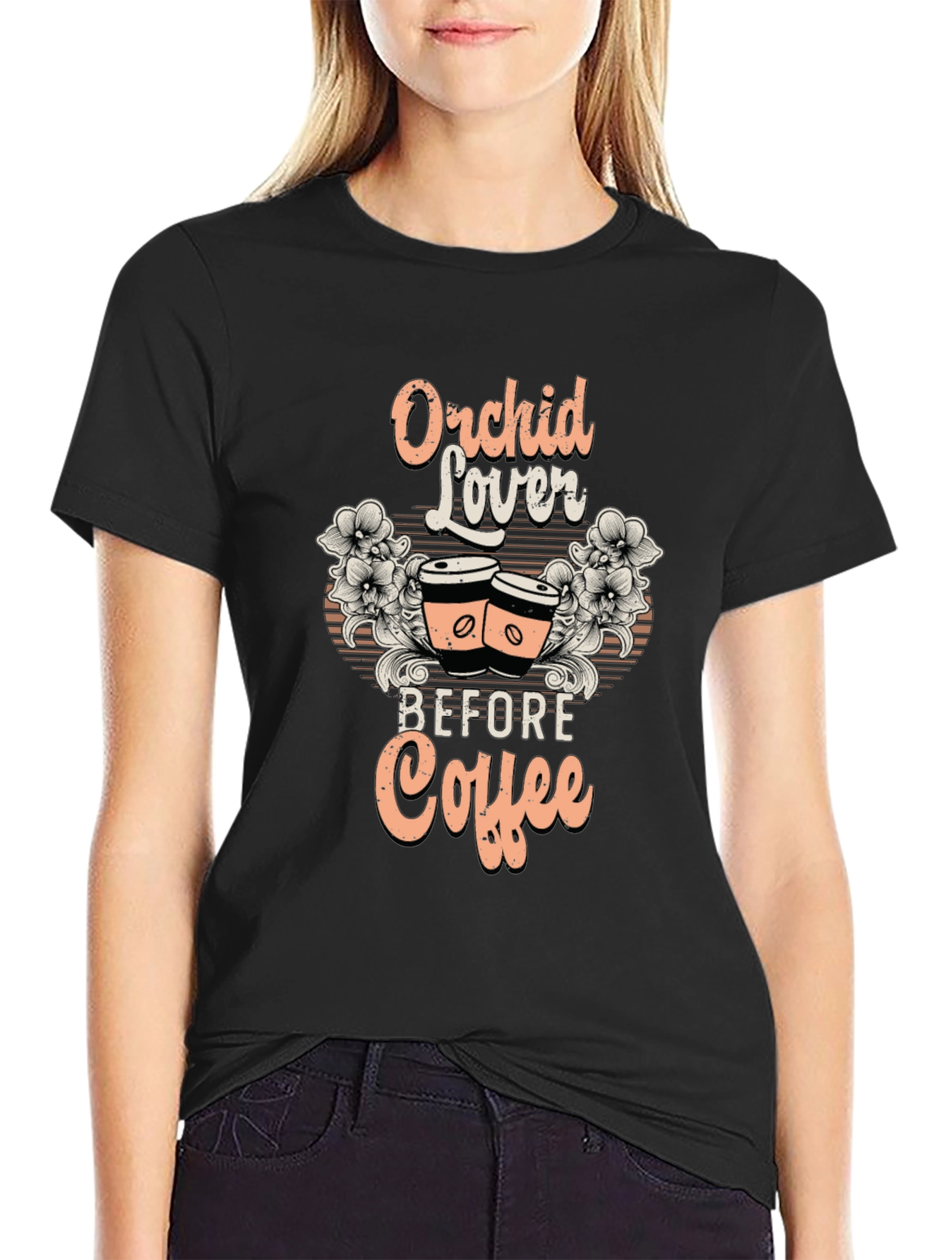 Orchid Lover Before Coffee T-Shirt