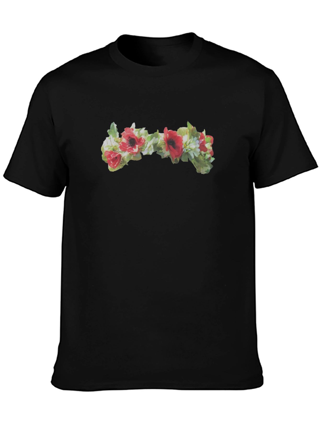 Floral T-Shirt - Red Poppy Accent