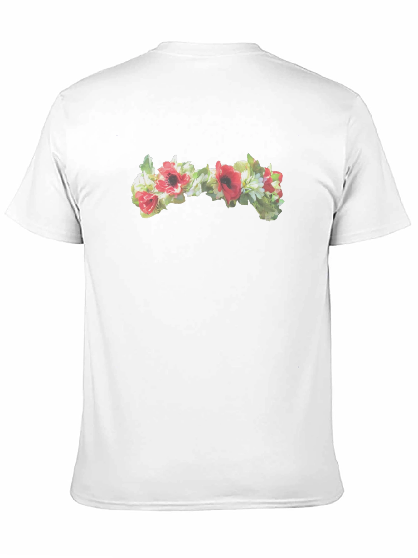 Floral T-Shirt - Red Poppy Accent