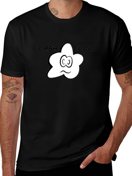 Cash Cloud Graphic Tee - Black Cotton T-Shirt