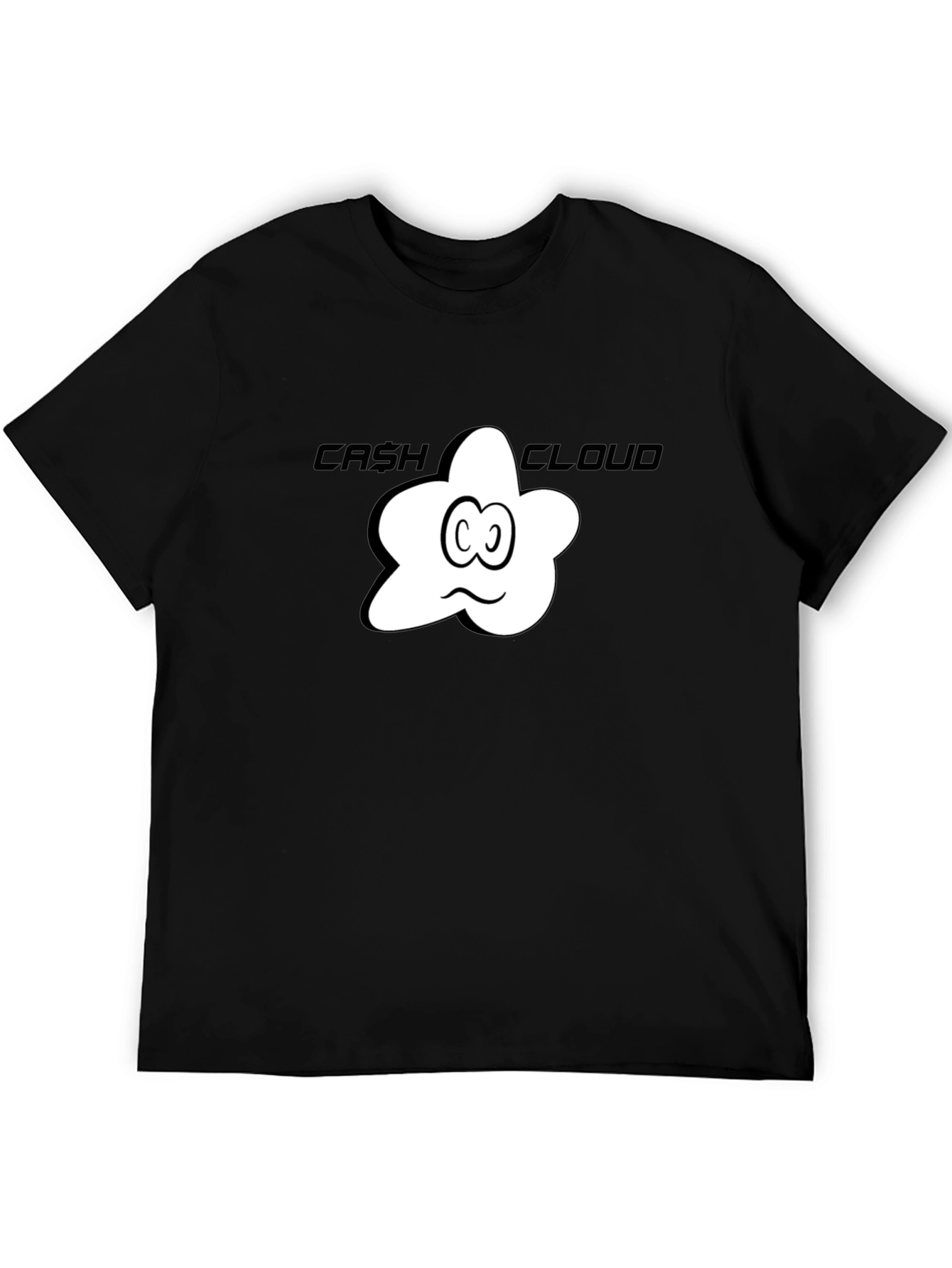 Cash Cloud Graphic Tee - Black Cotton T-Shirt