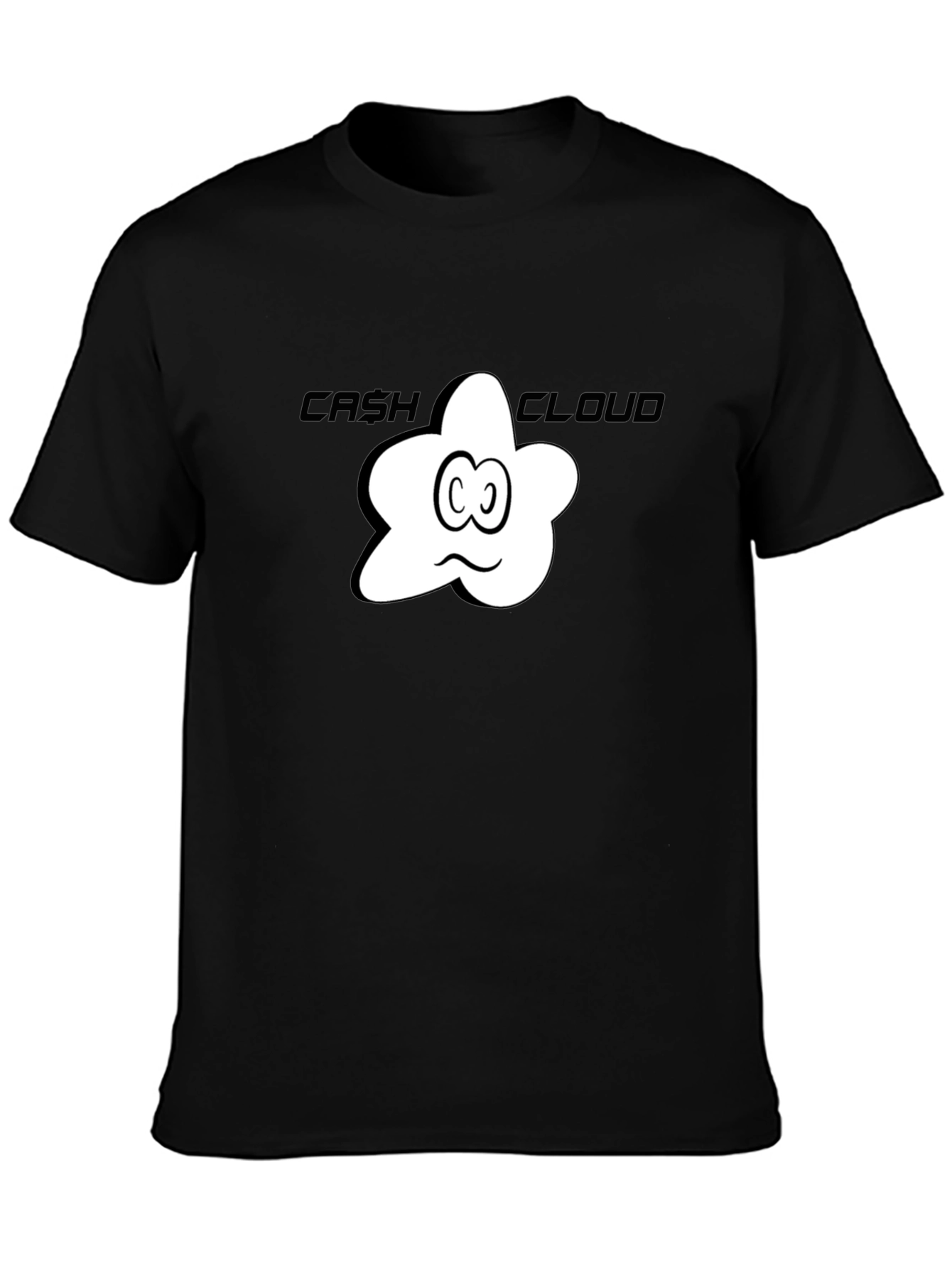 Cash Cloud Graphic Tee - Black Cotton T-Shirt