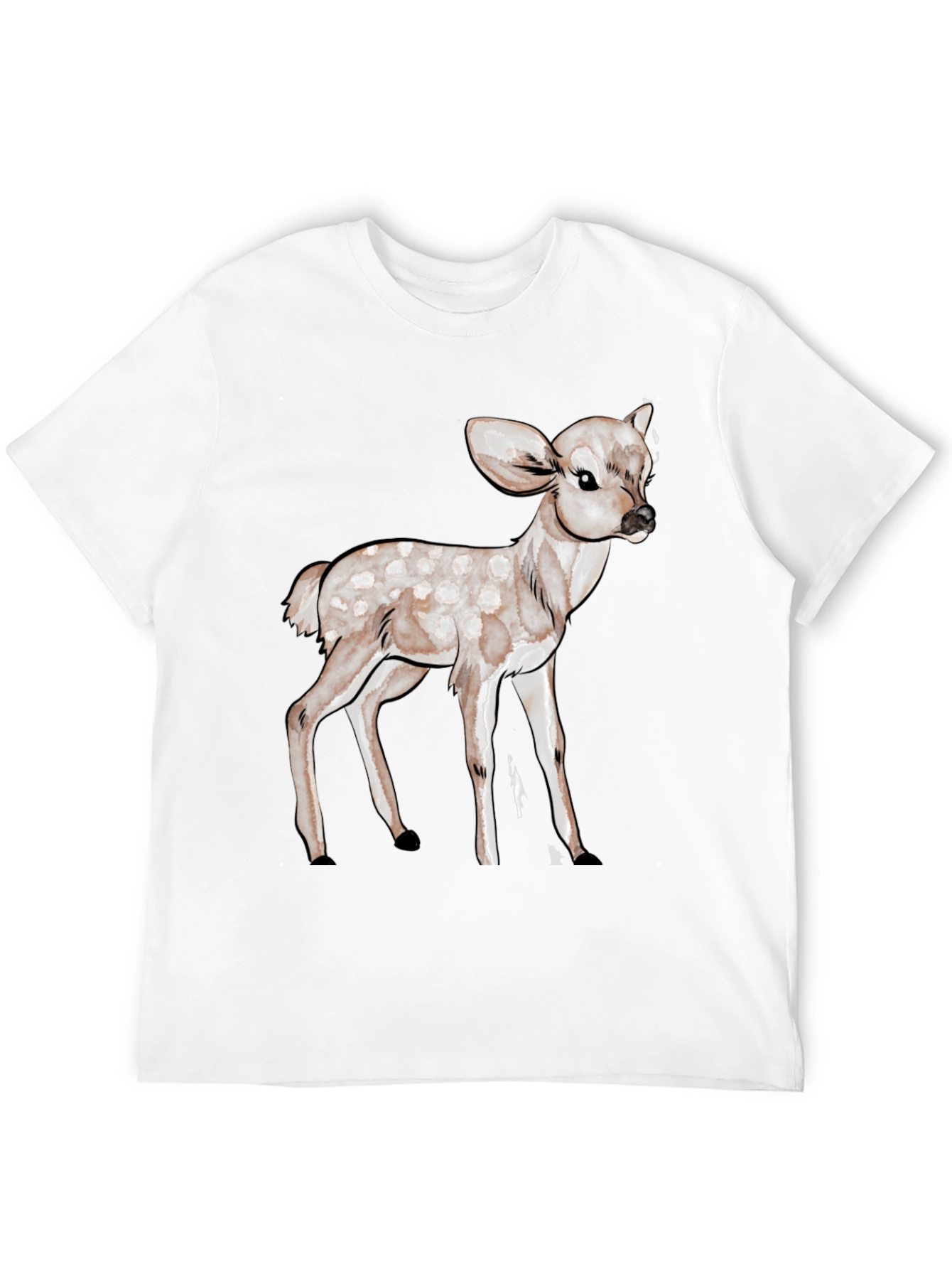 Deer Graphic Black T-Shirt