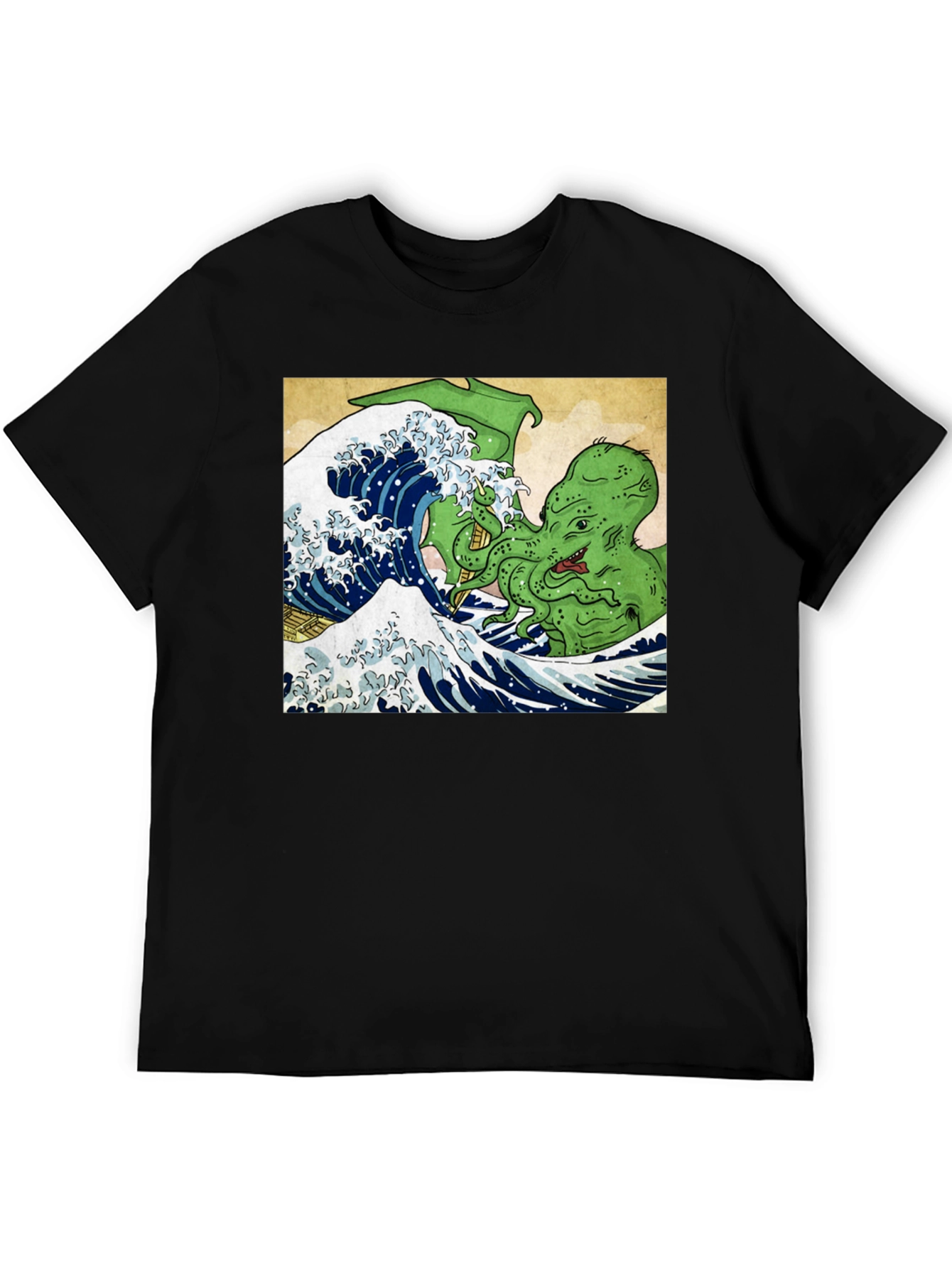 Great Wave Cthulhu Graphic Tee