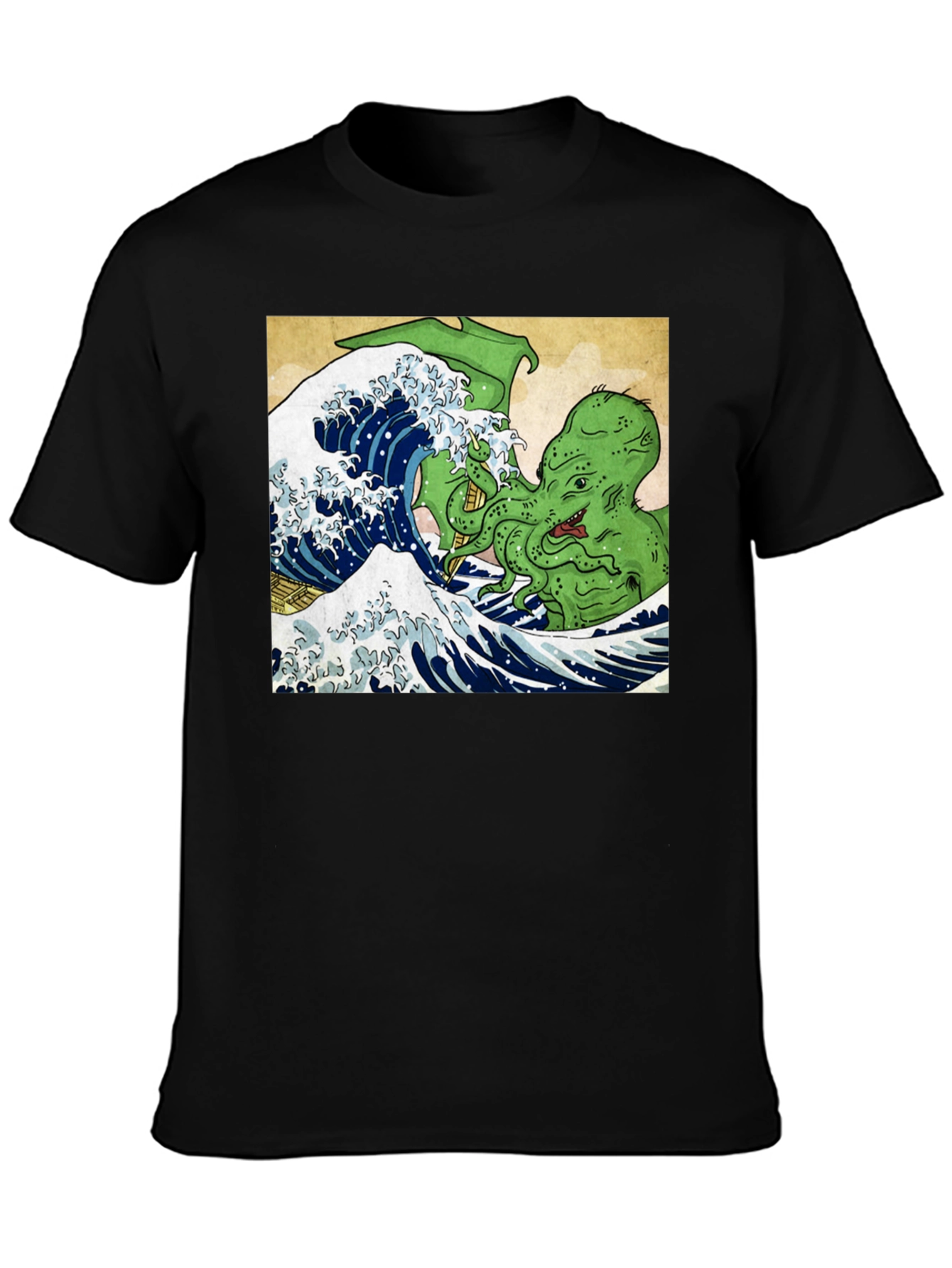 Great Wave Cthulhu Graphic Tee