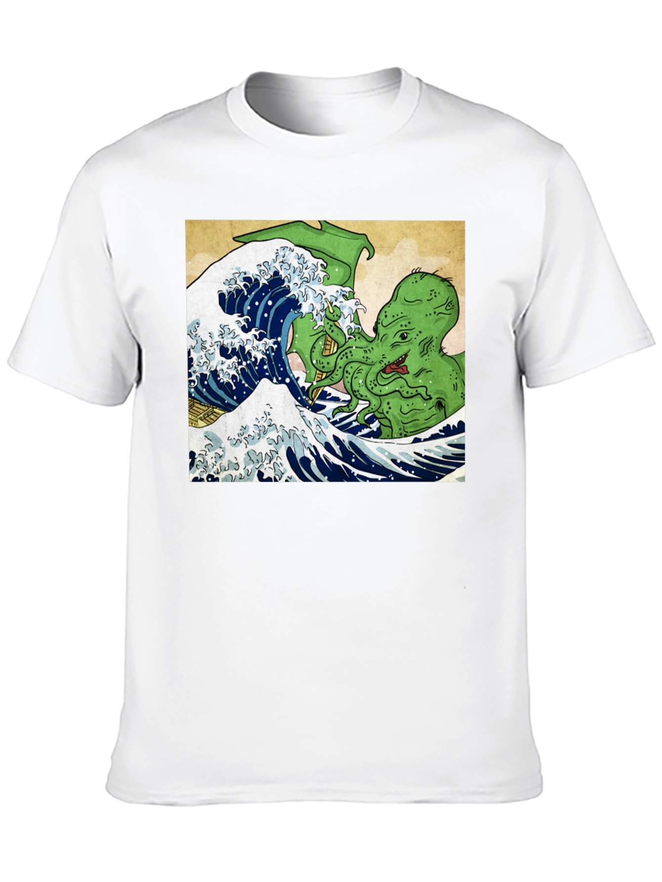 Great Wave Cthulhu Graphic Tee