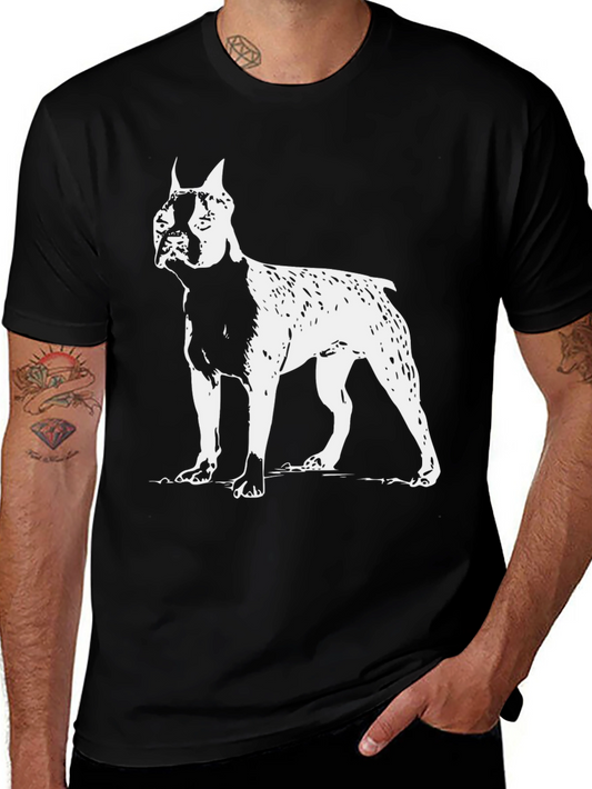 Dog Breed Graphic Tee - Black Cotton T-Shirt