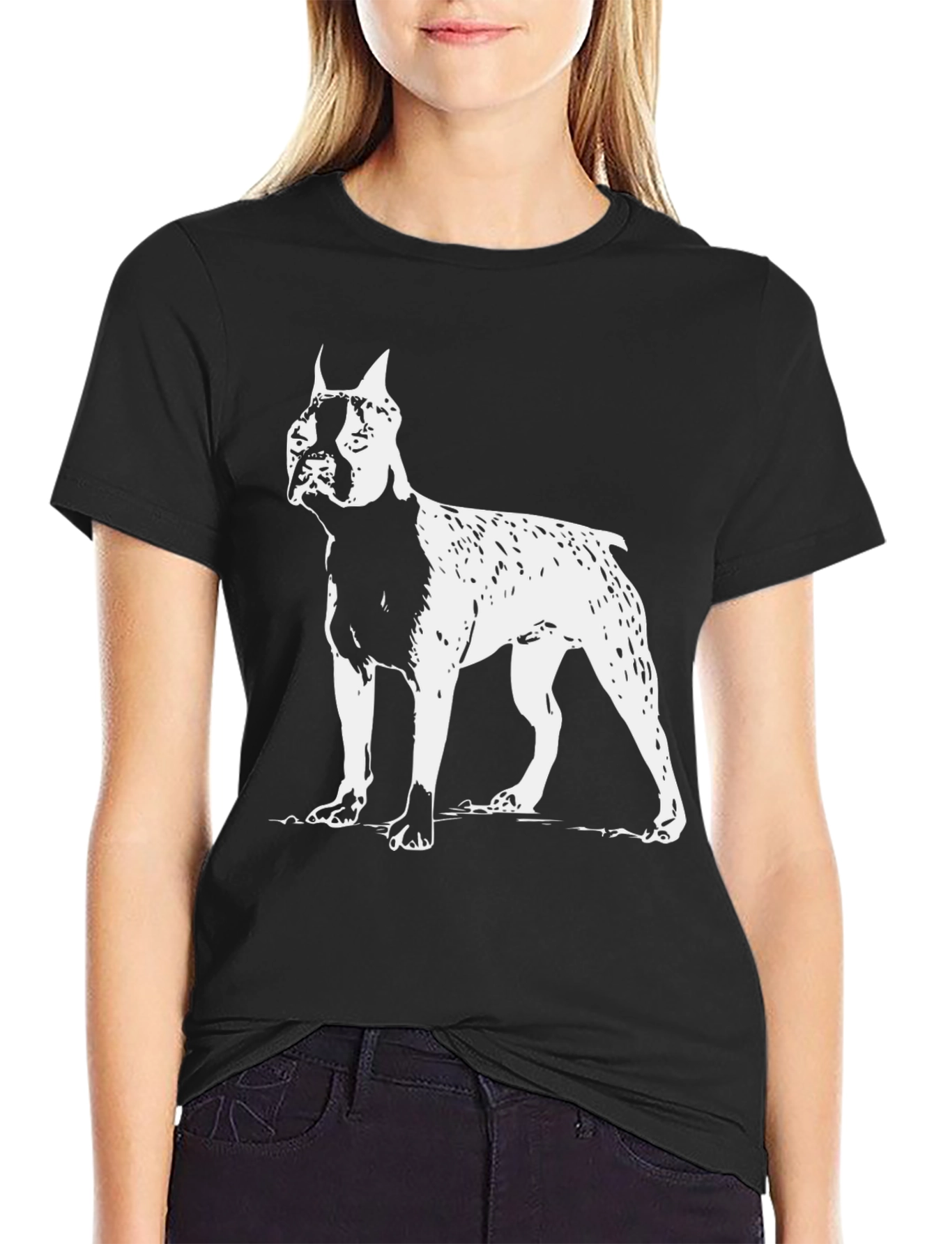 Dog Breed Graphic Tee - Black Cotton T-Shirt