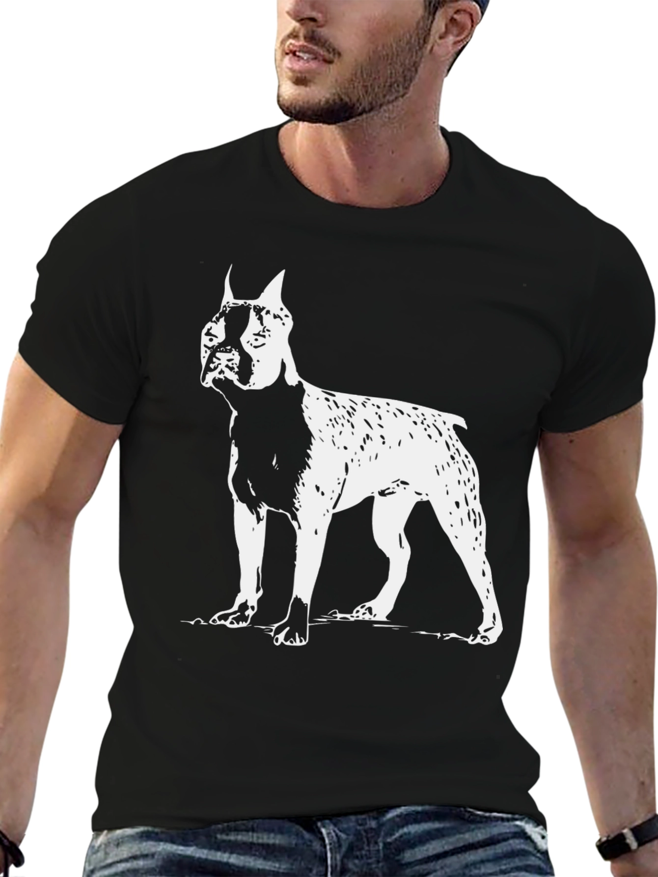 Dog Breed Graphic Tee - Black Cotton T-Shirt
