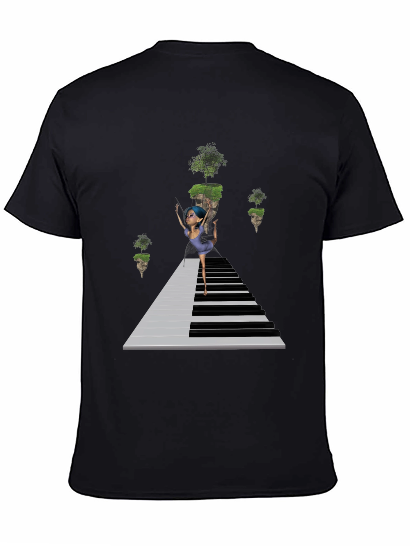Piano Dancer Black T-Shirt