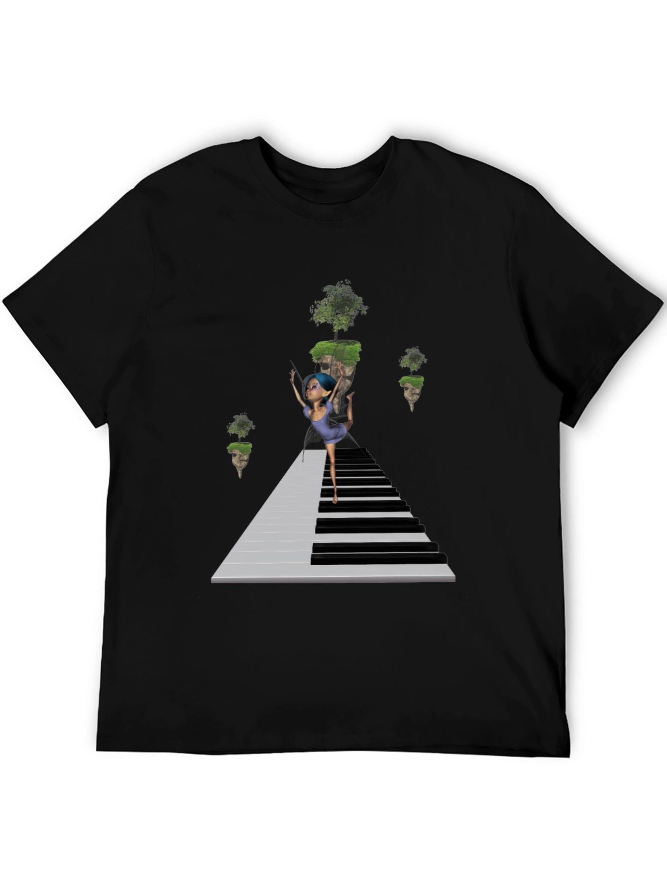 Piano Dancer Black T-Shirt