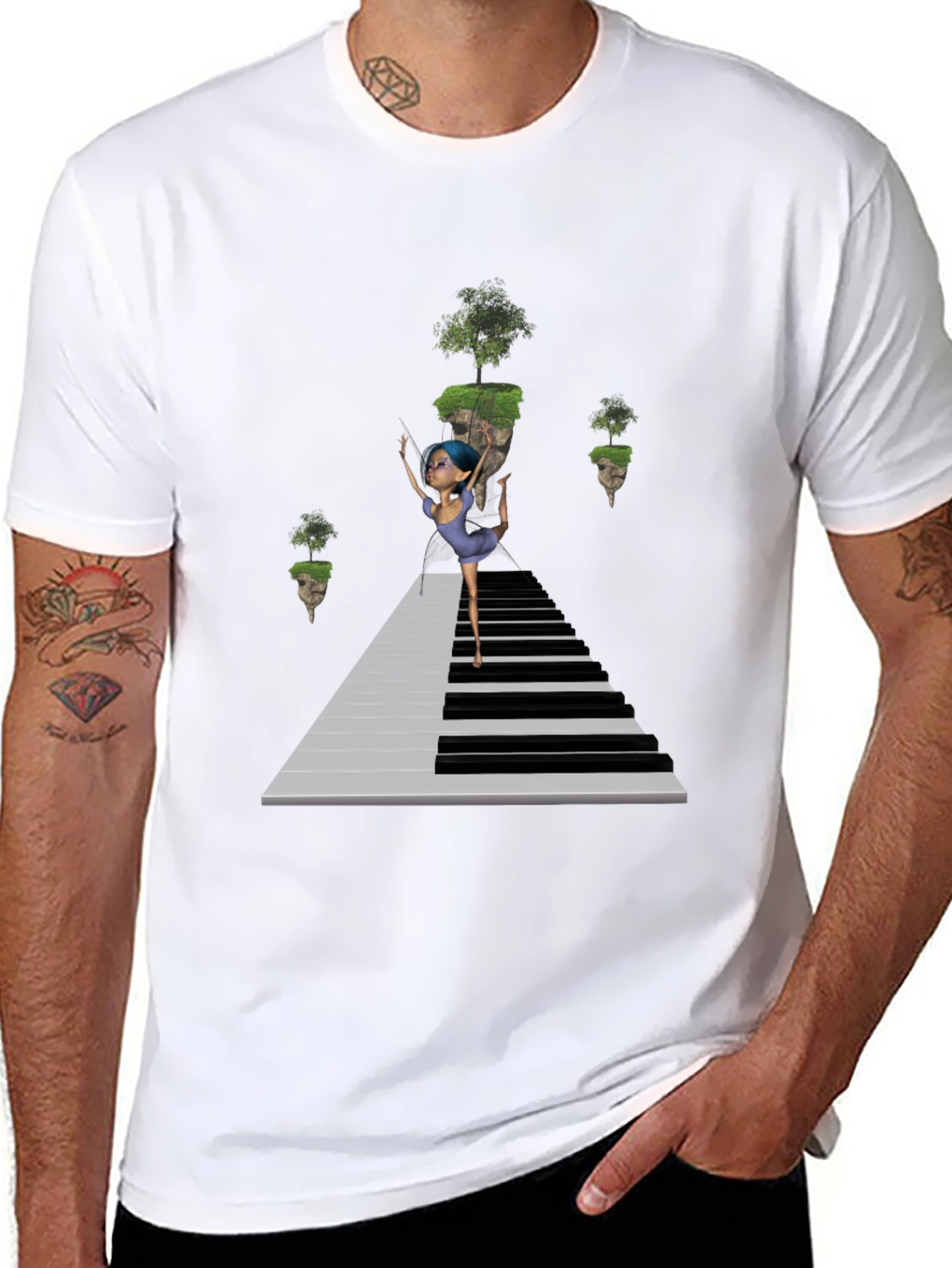Piano Dancer Black T-Shirt